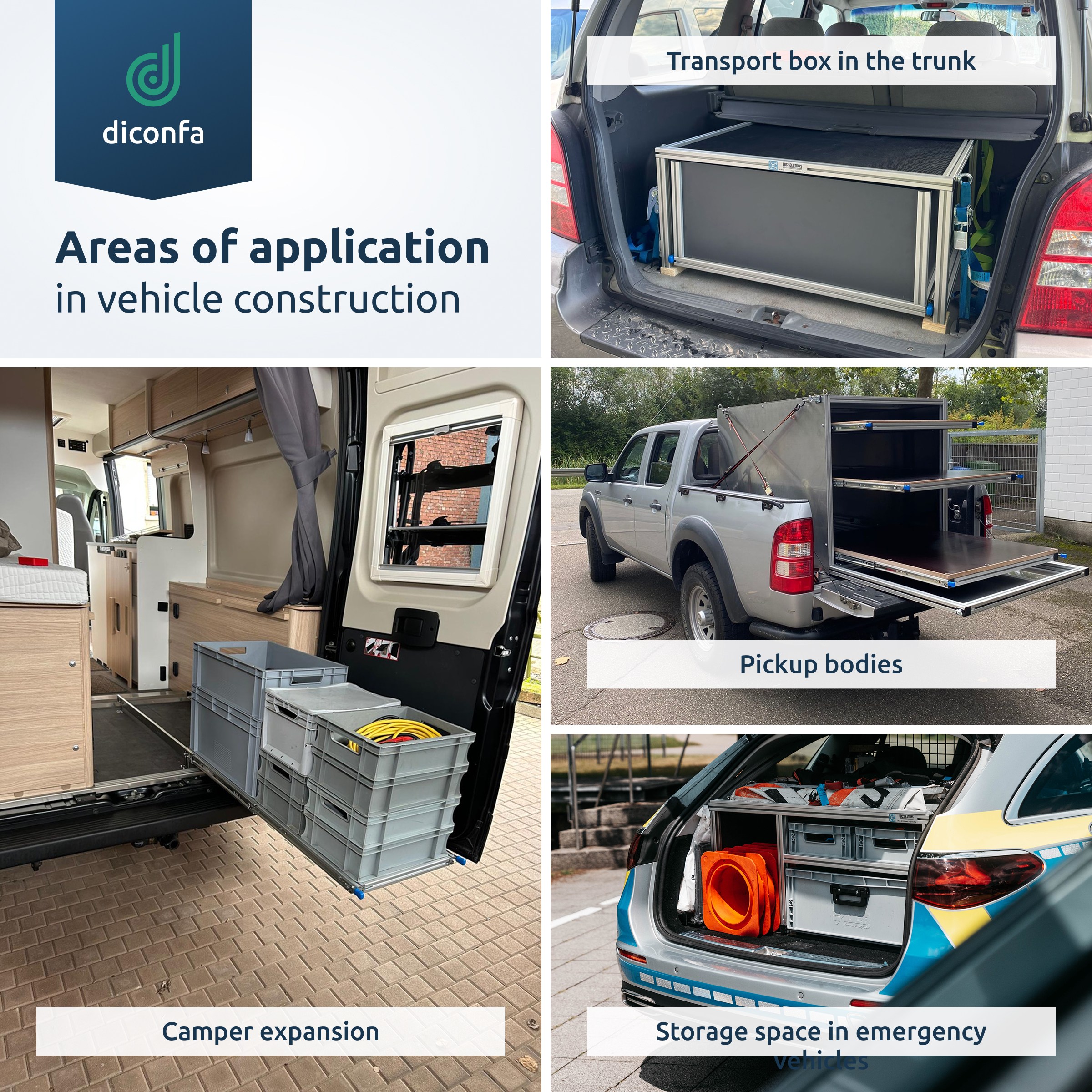 Aluminum profile custom cut in various sizes