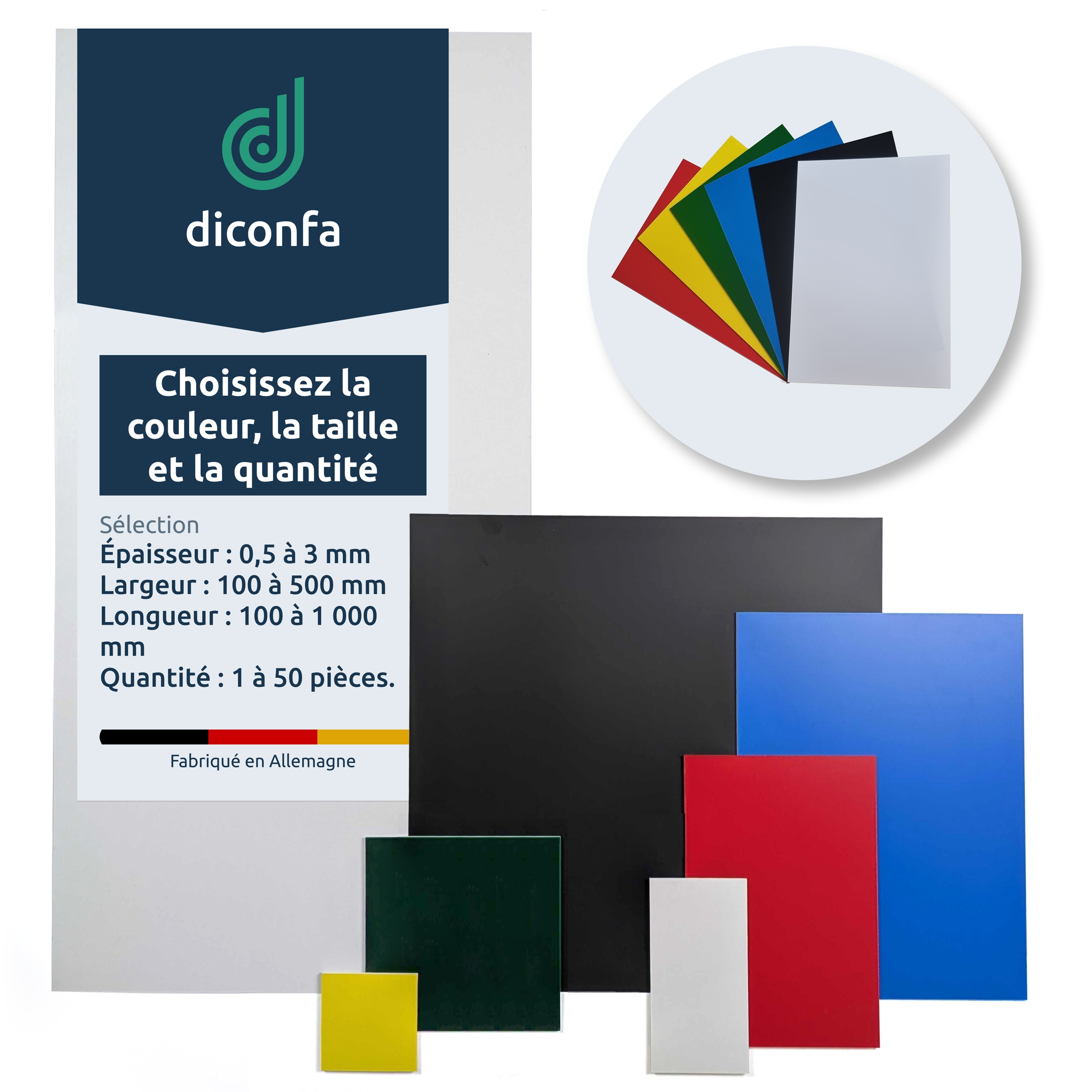 diconfa plaque en plastique polystyrène
