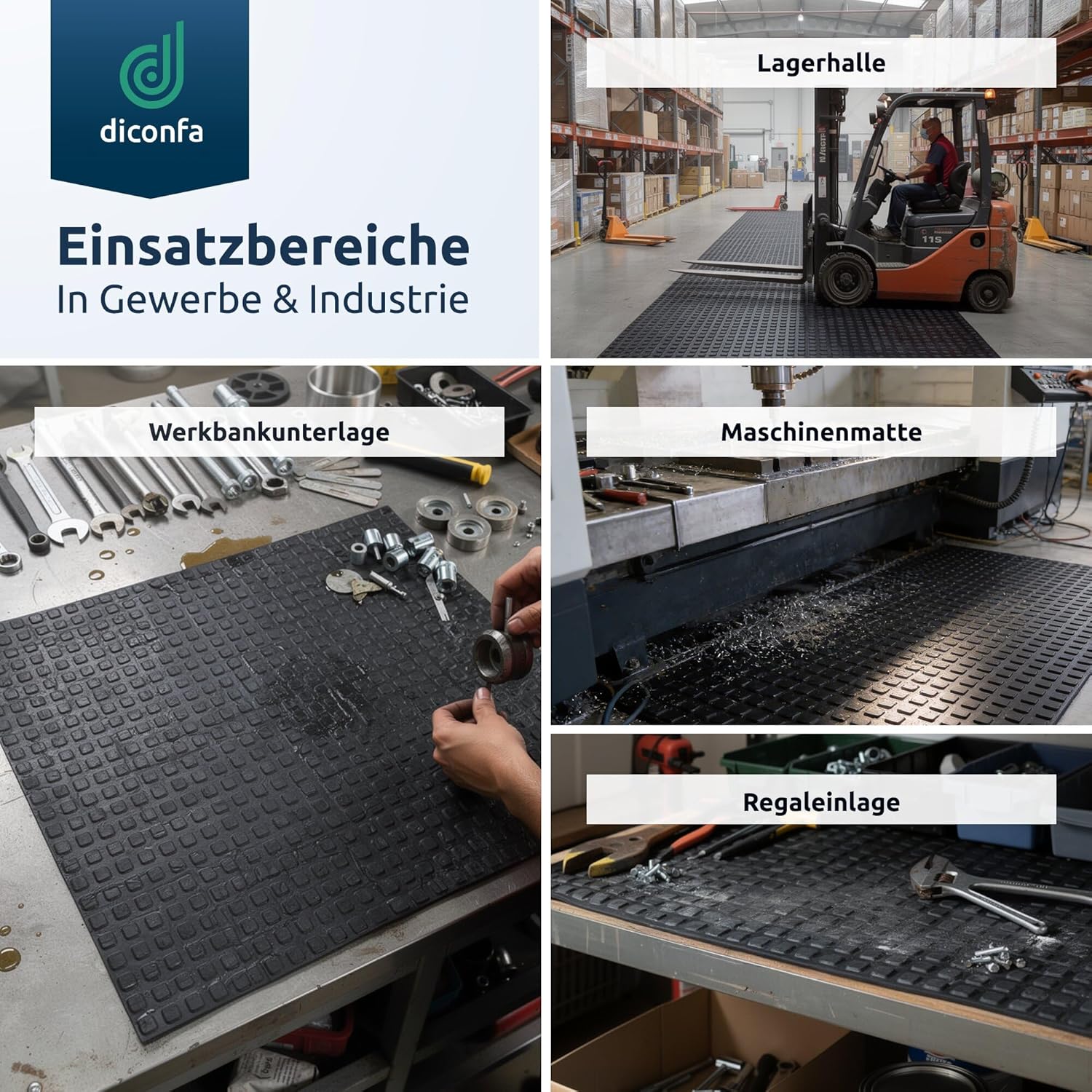 Klotzmatte 8 mm stark mit Gewebeeinlage