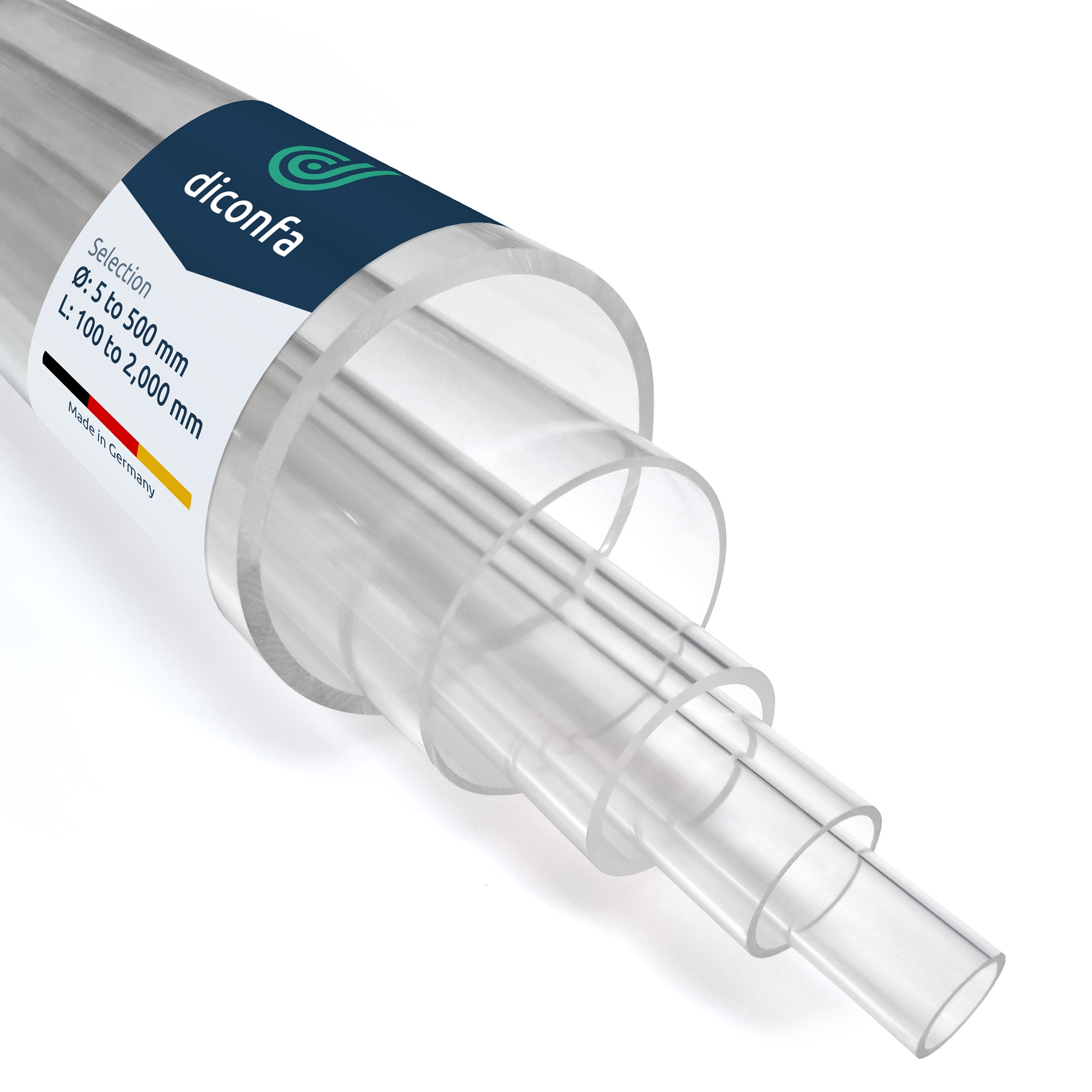 Clear Acrylic Plastic Pipe - made to measure