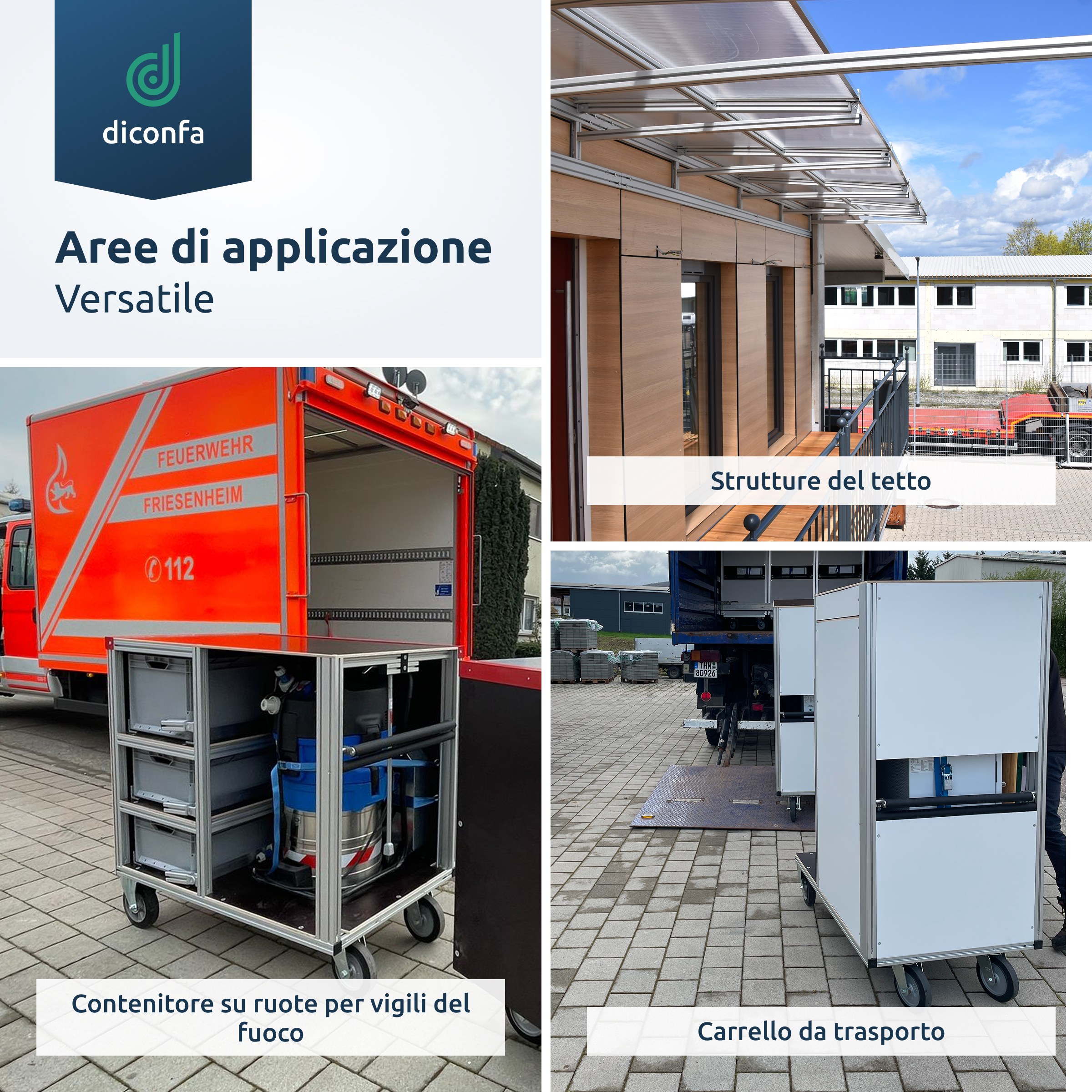 Profilo in alluminio su misura in diverse dimensioni