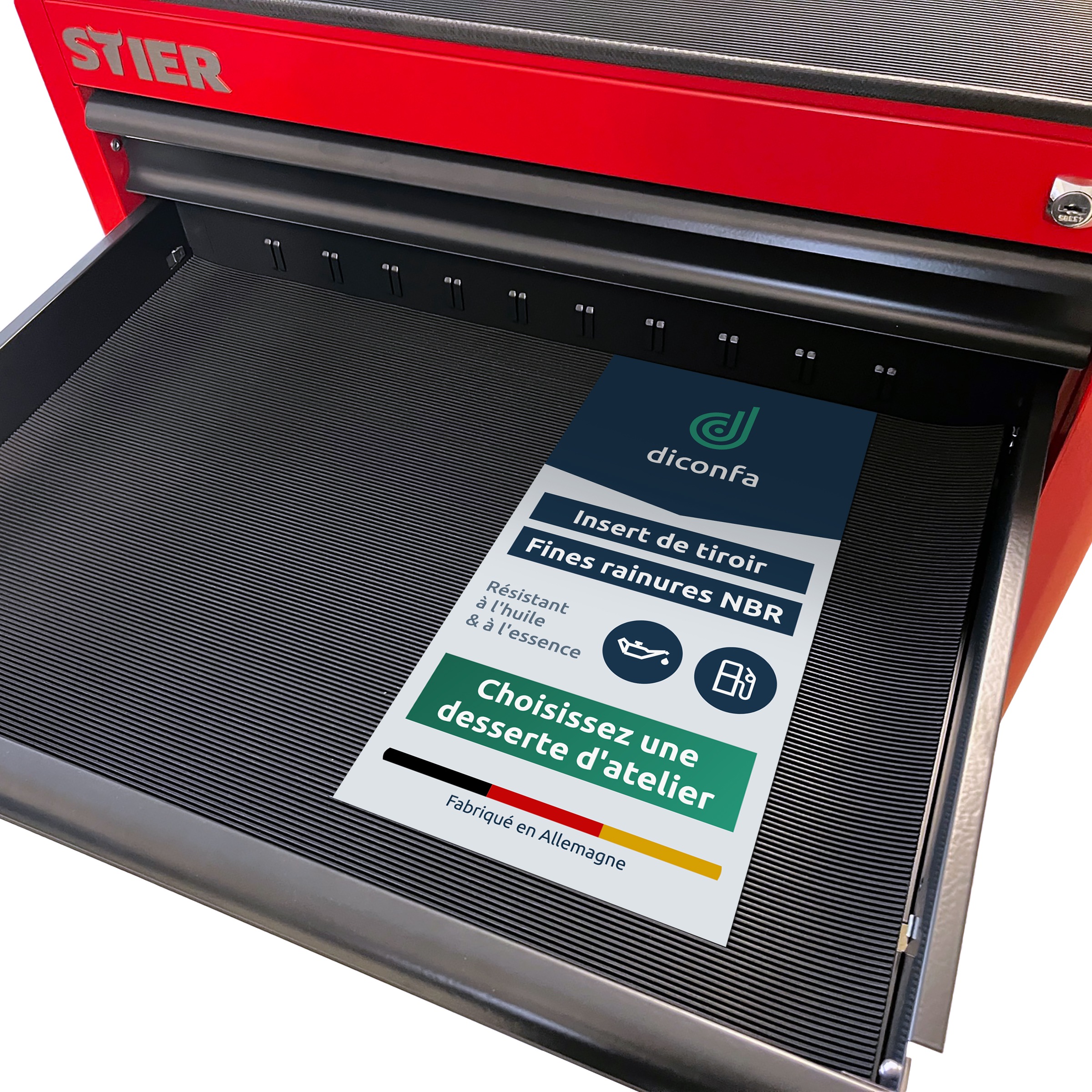 tapis pour tiroir d’atelier différentes tailles – résistant à l’huile