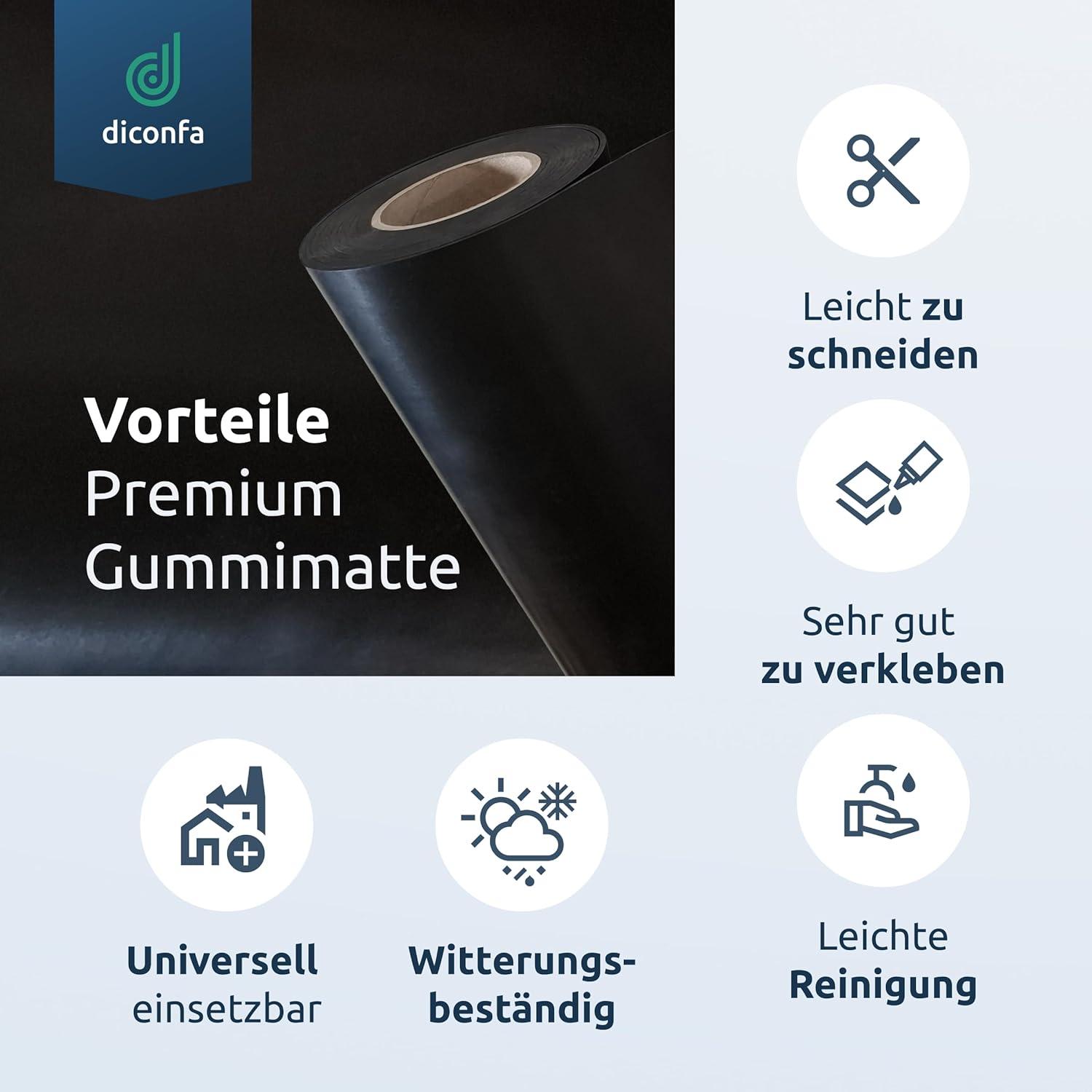 diconfa PROFILINE Gummistreifen EPDM nach Maß