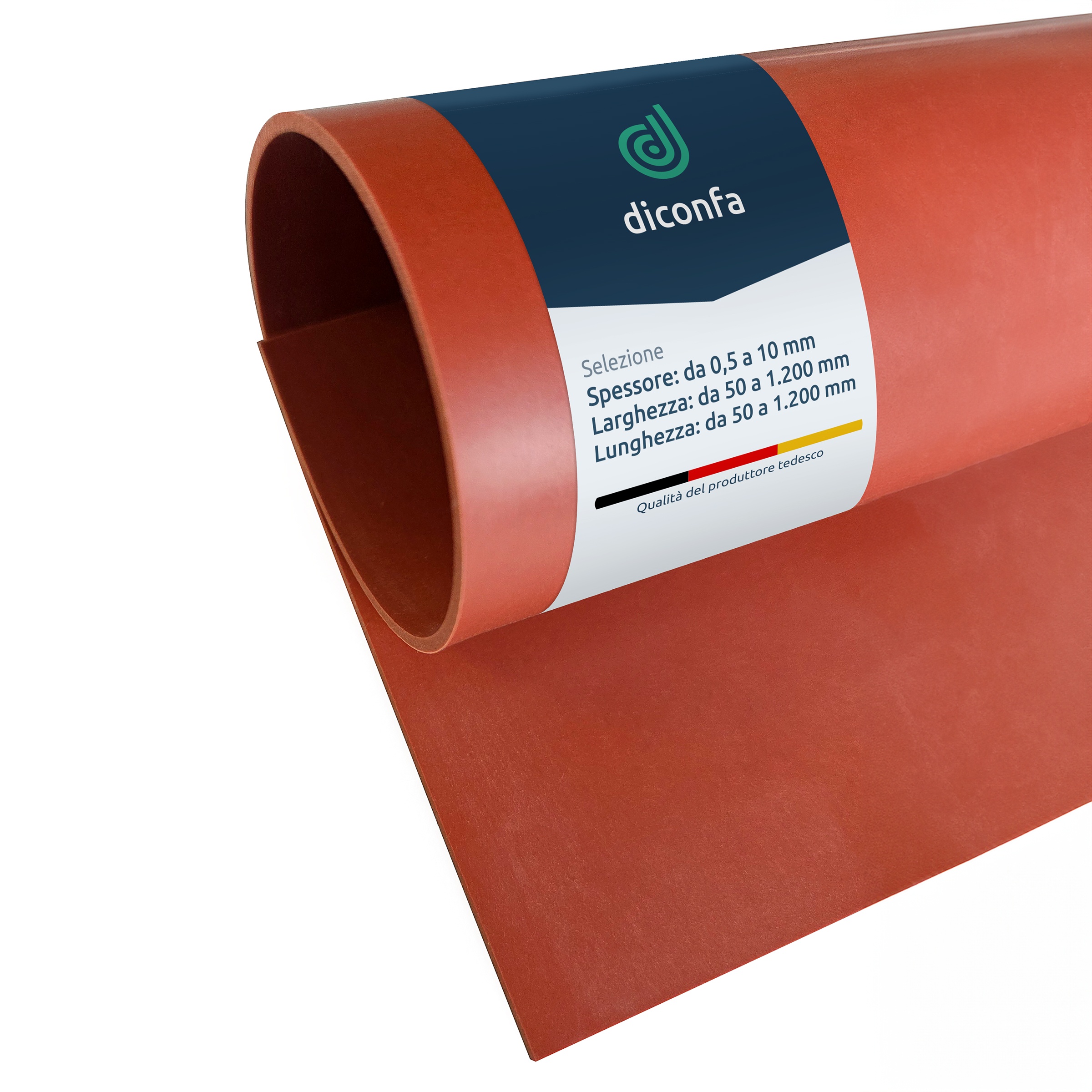 Piastra in silicone rosso su misura