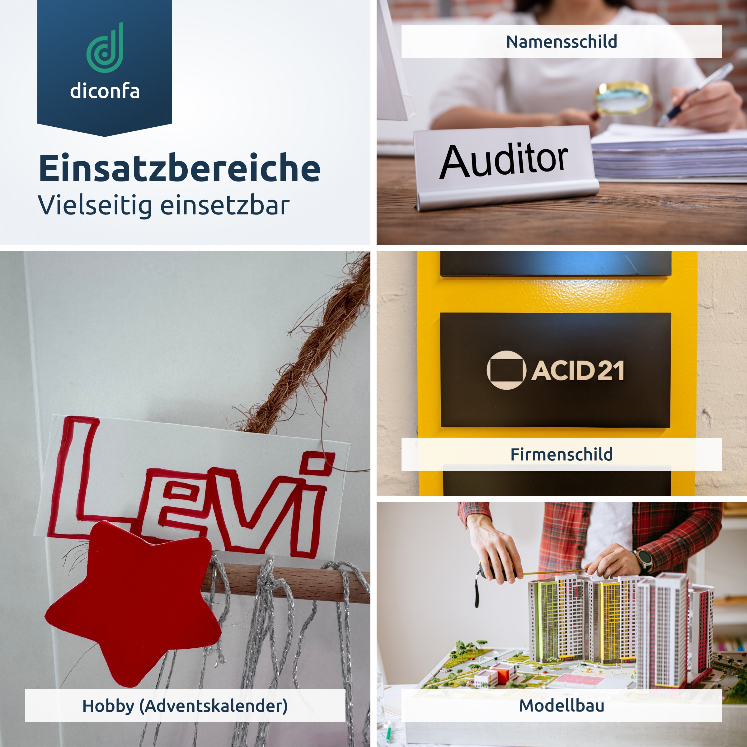 diconfa Kunststoffplatte Polystyrol Schwarz