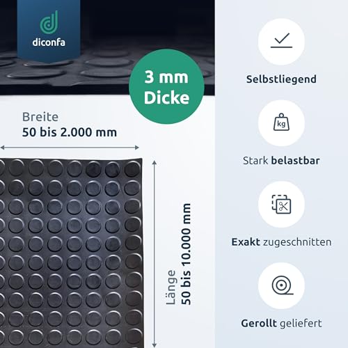 diconfa Noppenmatte Gummimatte 3 mm stark