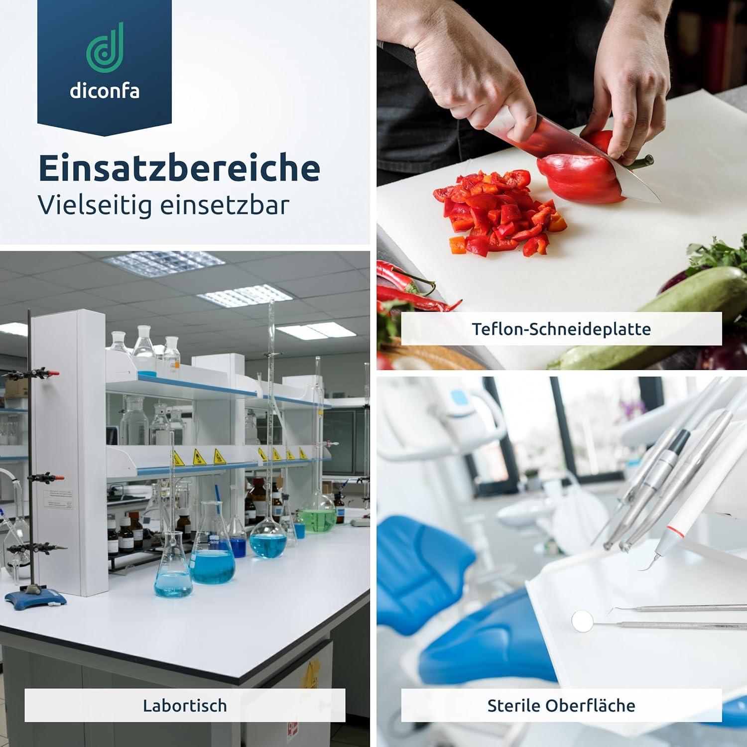 diconfa PTFE Teflon Platte nach Maß