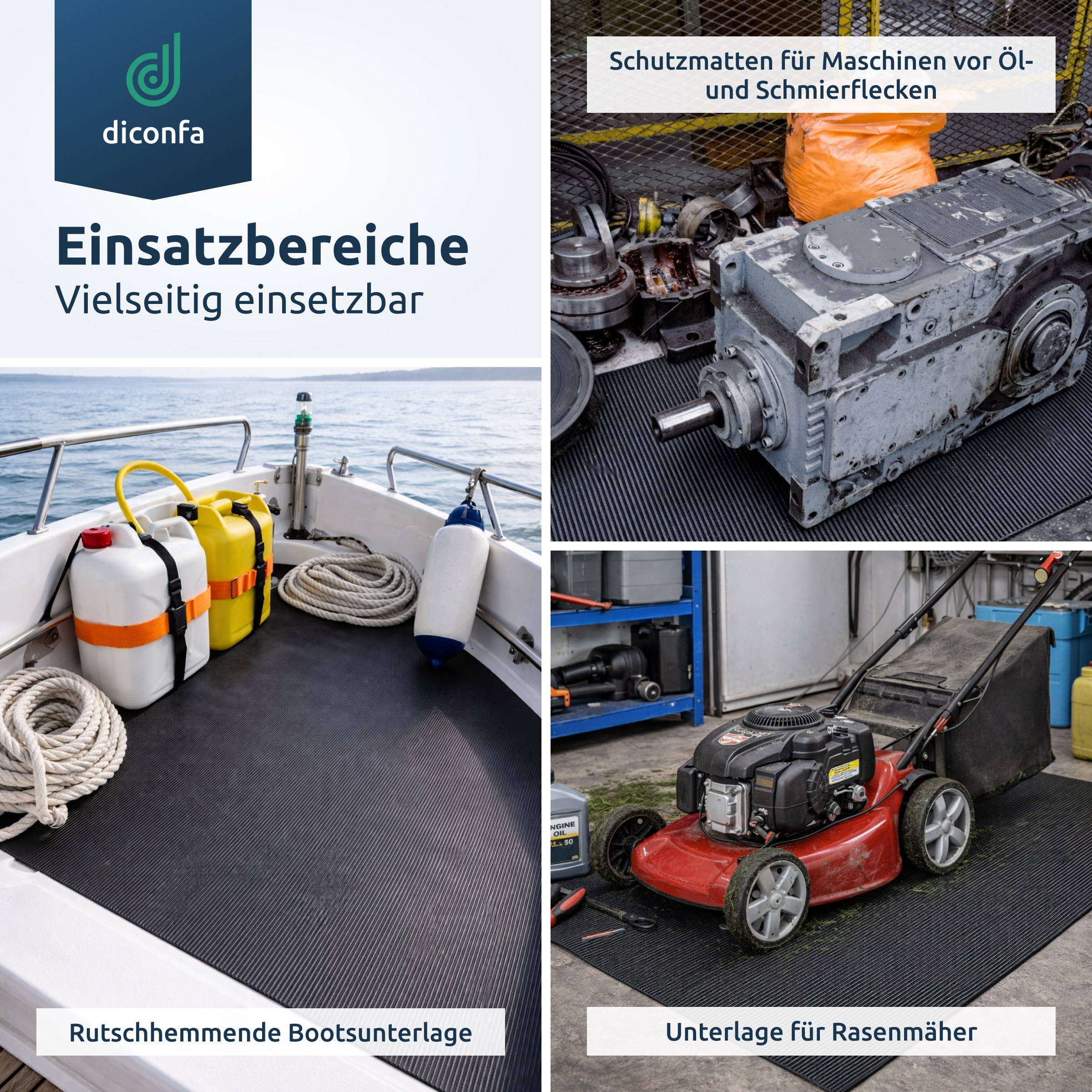 ÖLBESTÄNDIGE Feinriefenmatte 3 mm stark nach Maß