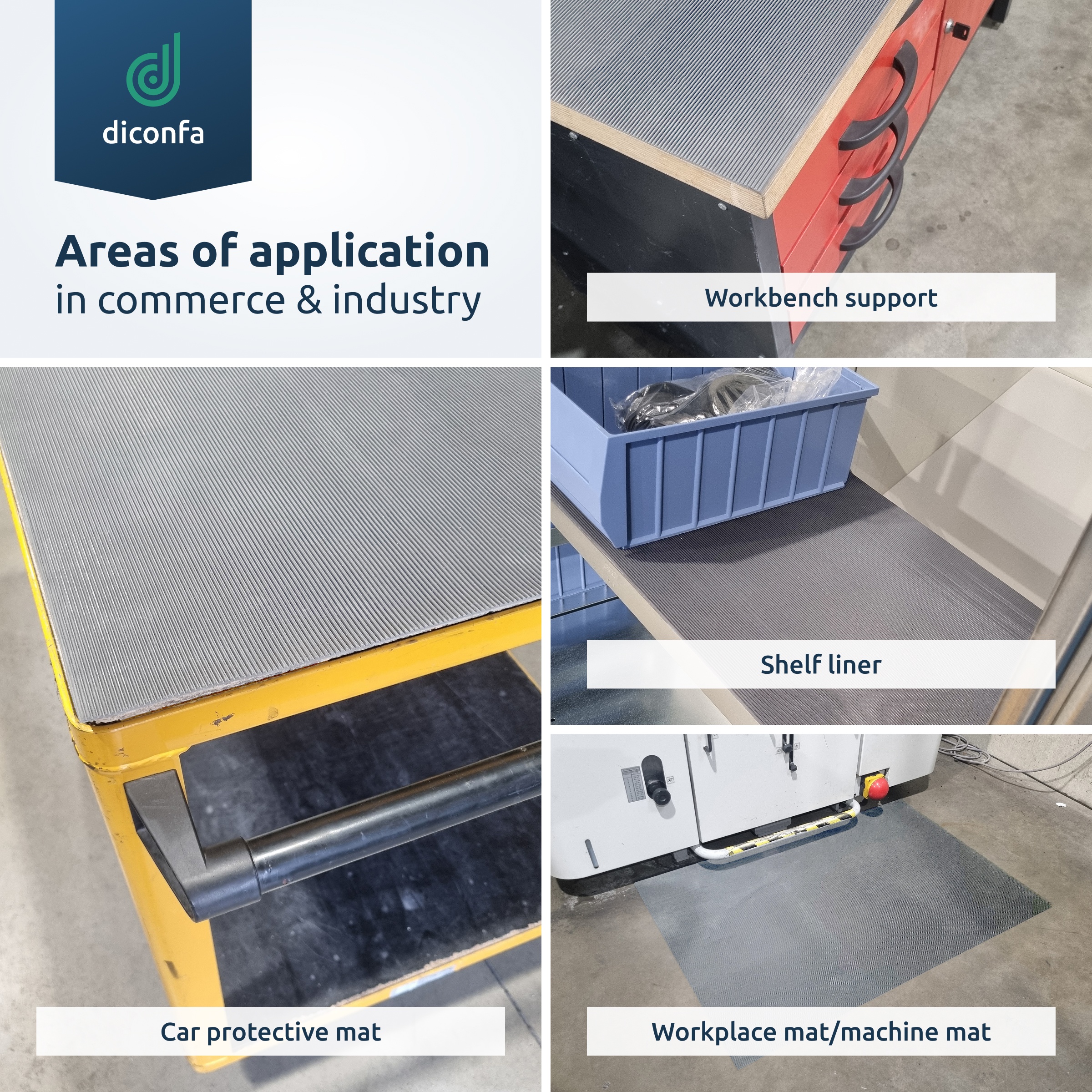 fine groove mat rubber mat 3 mm thick grey made to measure