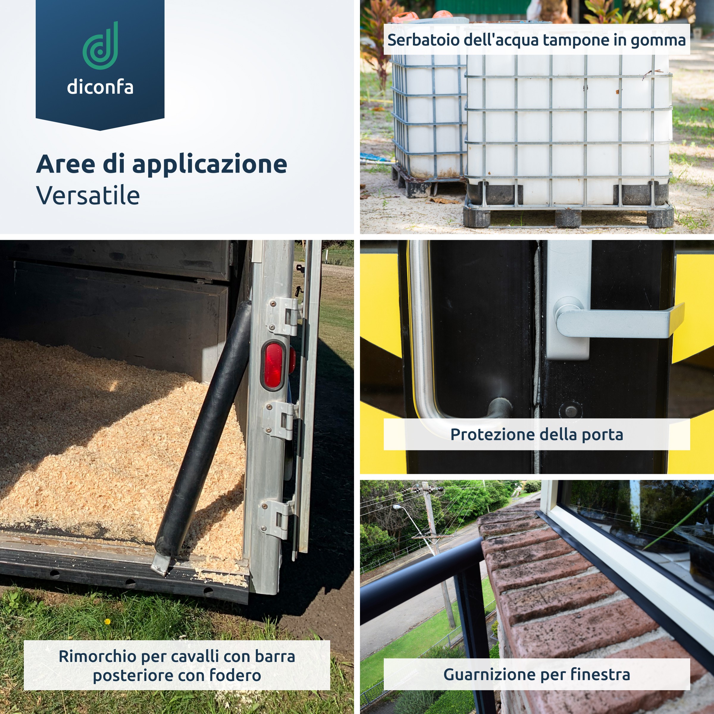 Striscia di gomma autoadesiva su misura