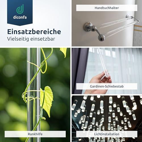 diconfa Acrylglas farblos Rundstab nach Maß