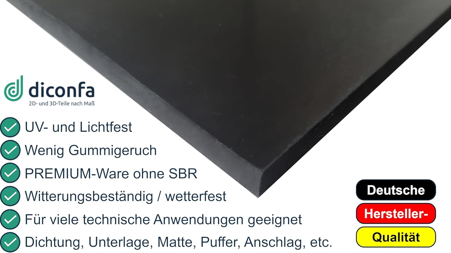 diconfa PROFILINE Gummistreifen EPDM nach Maß
