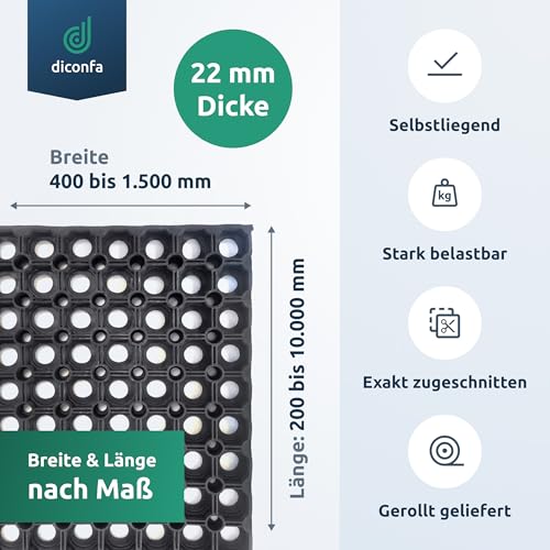 diconfa Ringgummimatte 22 mm stark nach Maß