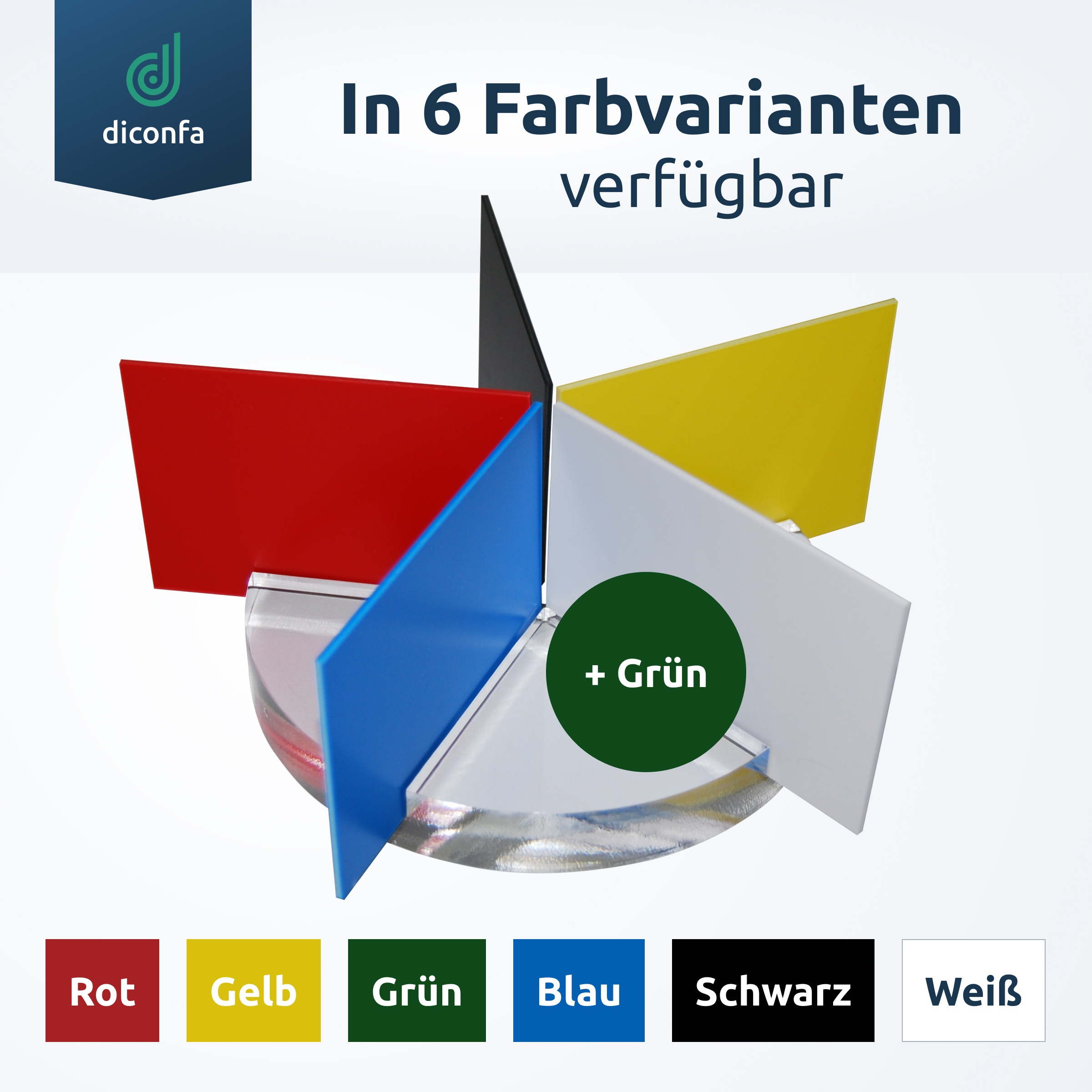 diconfa Kunststoffplatte Polystyrol Schwarz