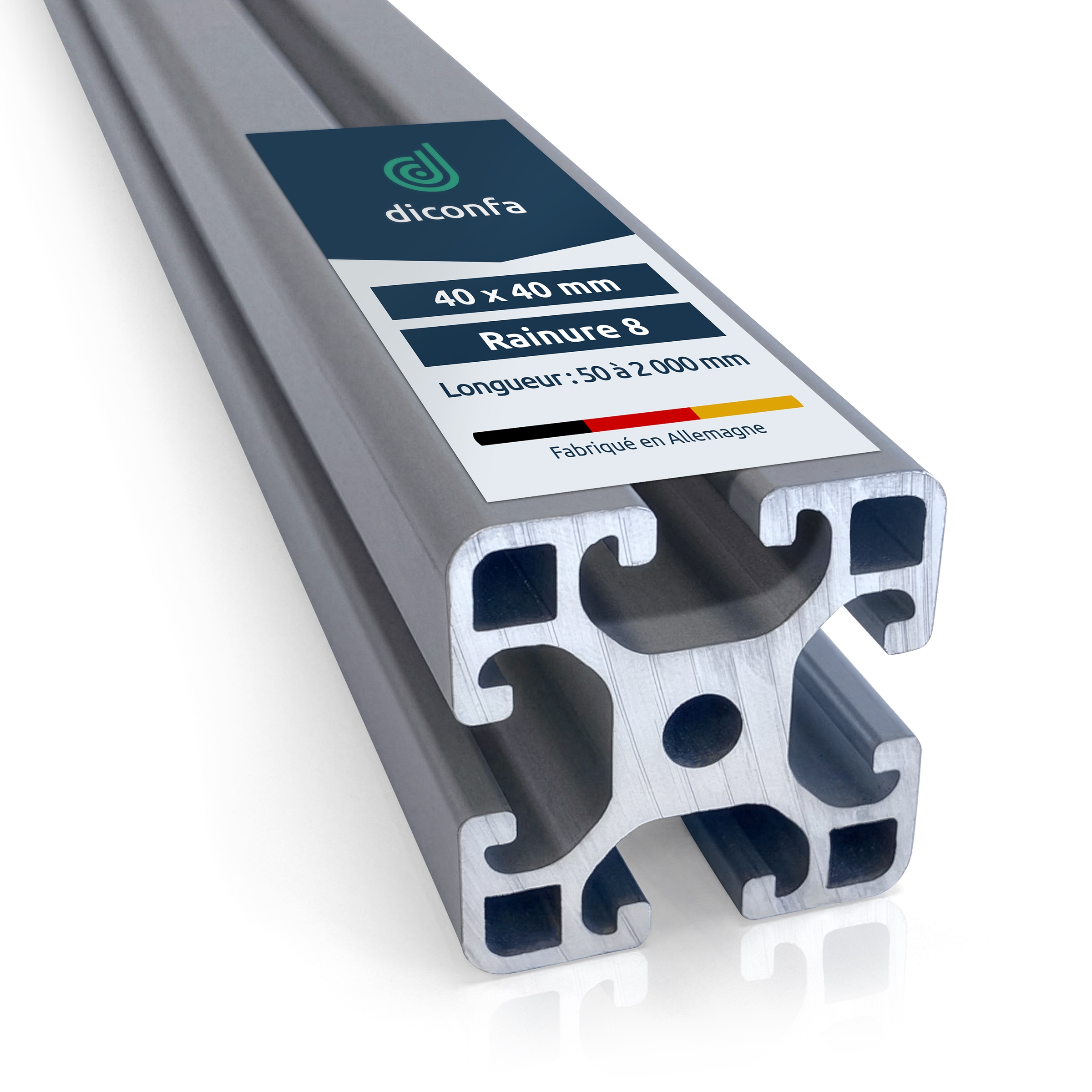 Profilé en aluminium sur mesure en différentes tailles