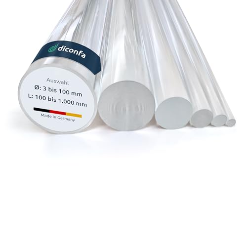 diconfa Acrylglas farblos Rundstab nach Maß
