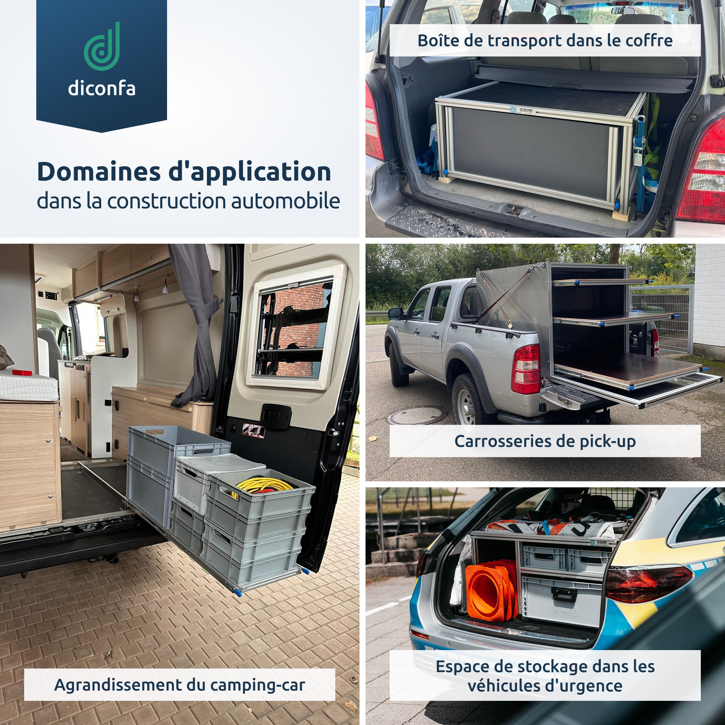 Profilé en aluminium sur mesure en différentes tailles