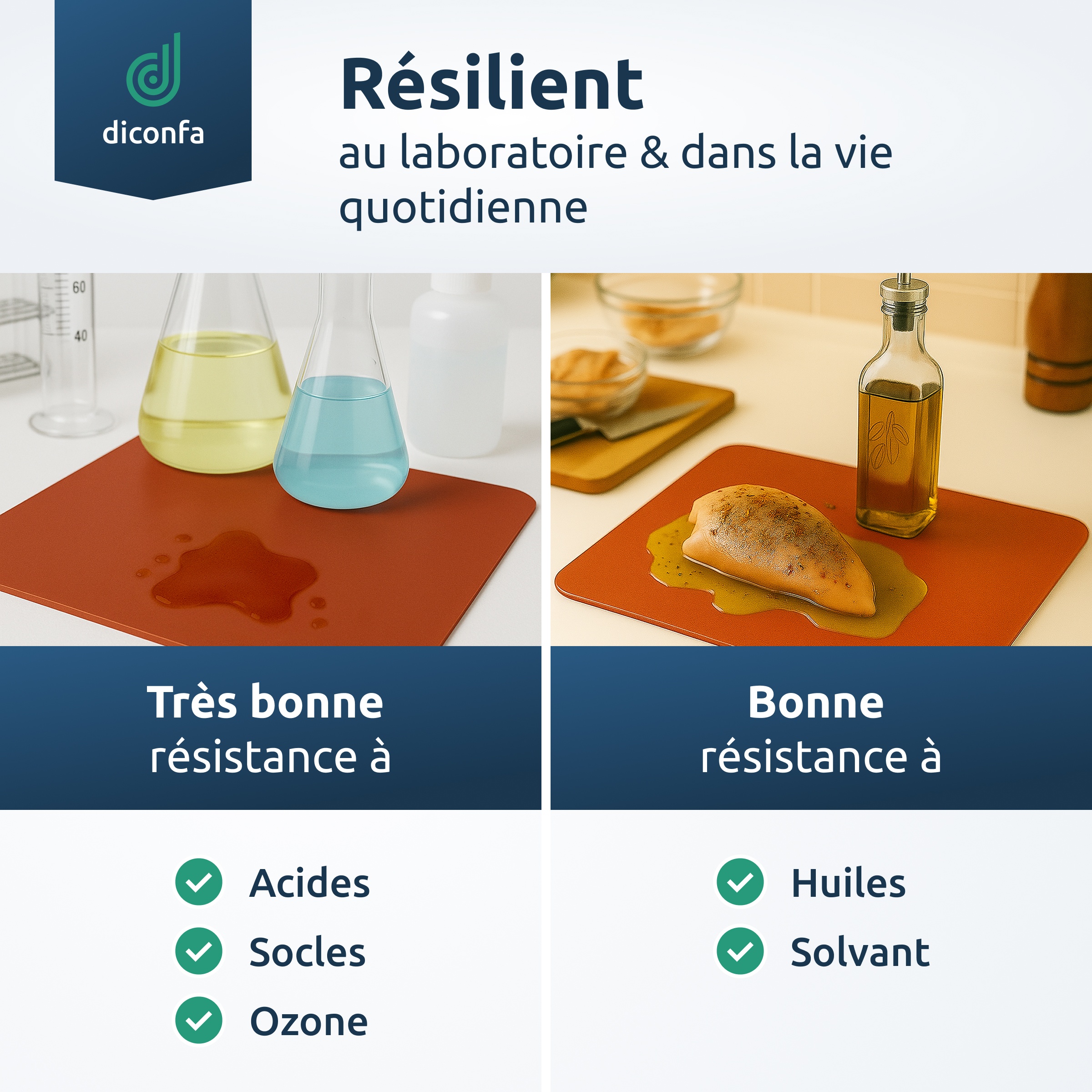 Plaque en silicone rouge sur mesure