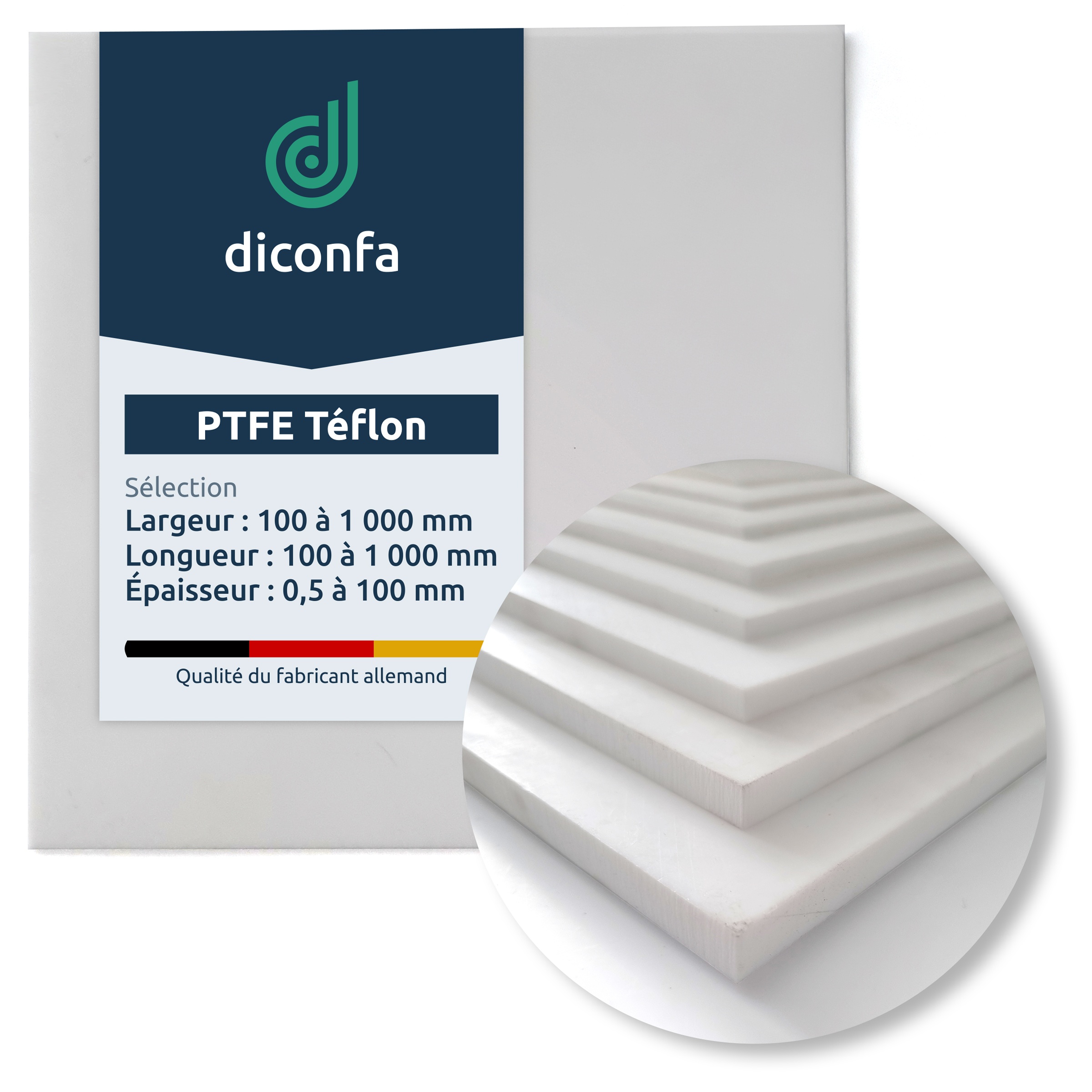 Plaque PTFE Teflon sur mesure diconfa