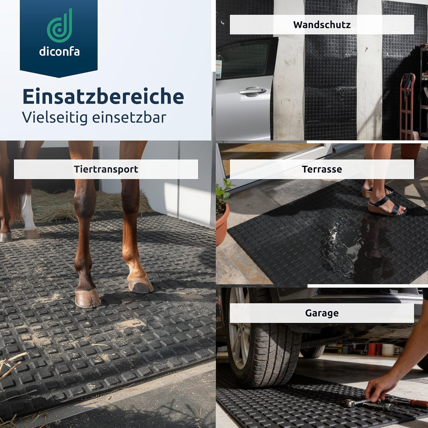 Klotzmatte 8 mm stark mit Gewebeeinlage