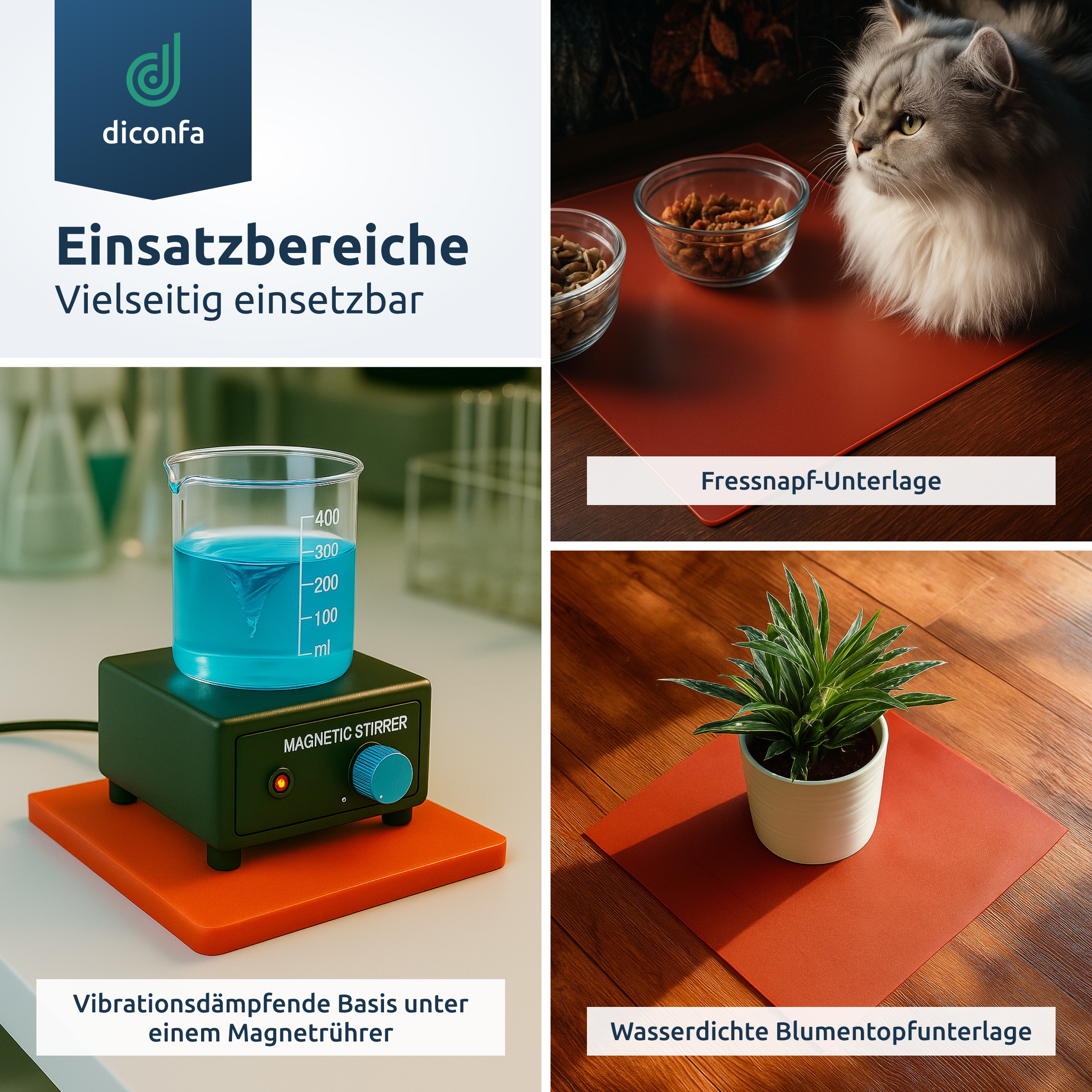 Silikonplatte Rot nach Maß