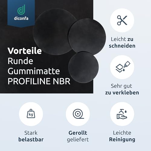 diconfa RUNDE Gummimatte PROFILINE NBR nach Maß