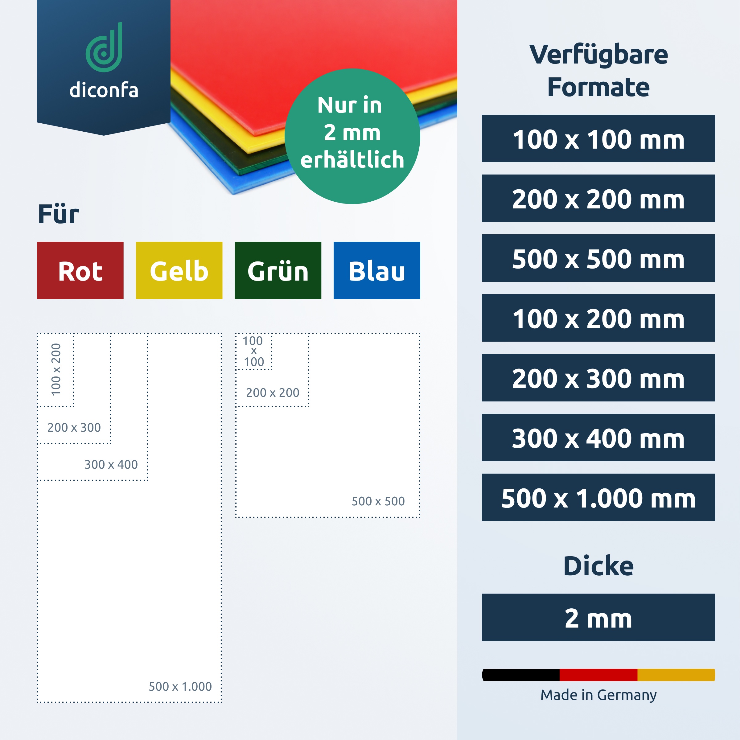 Kunststoffplatte Polystyrol Rot