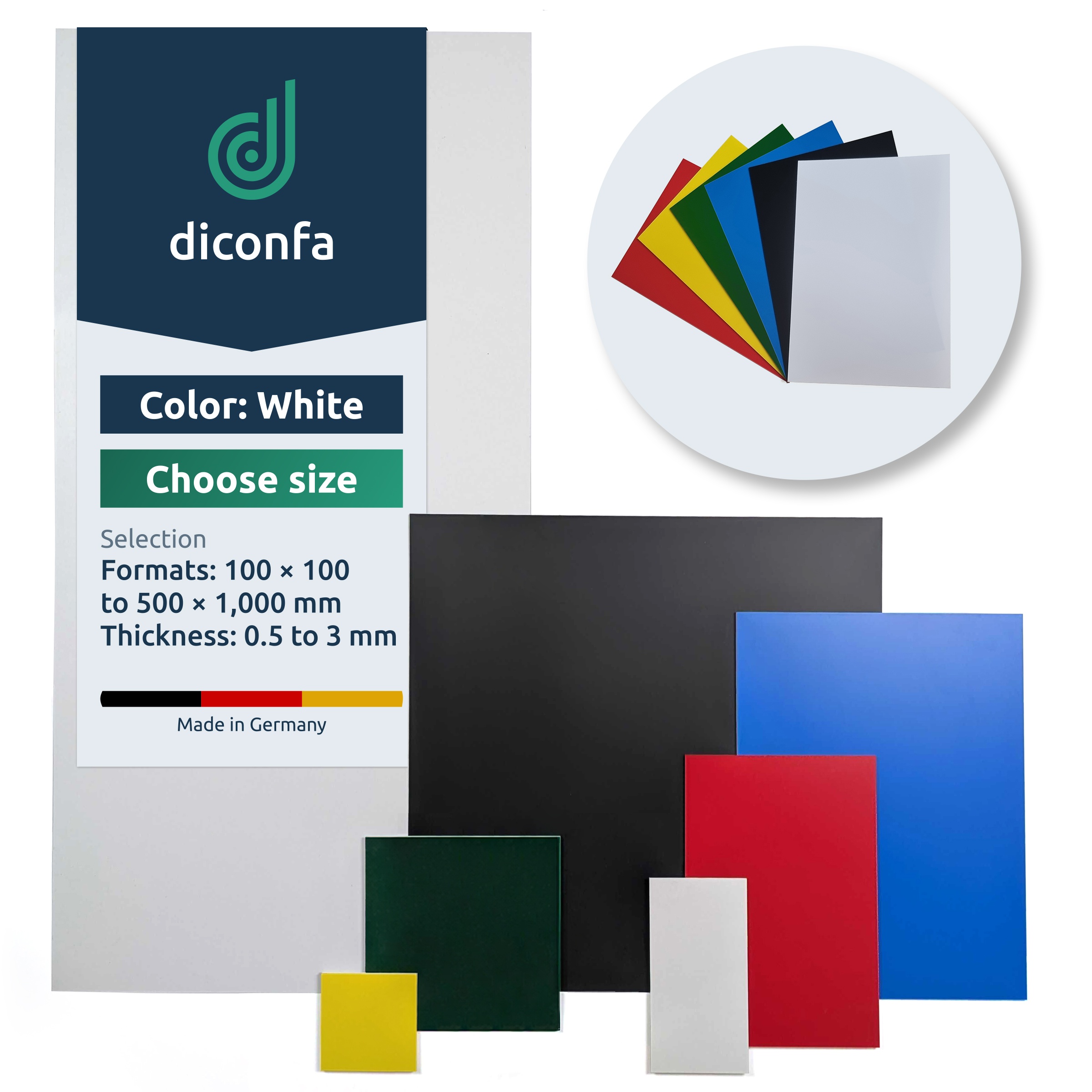 plastic sheet polystyrene white