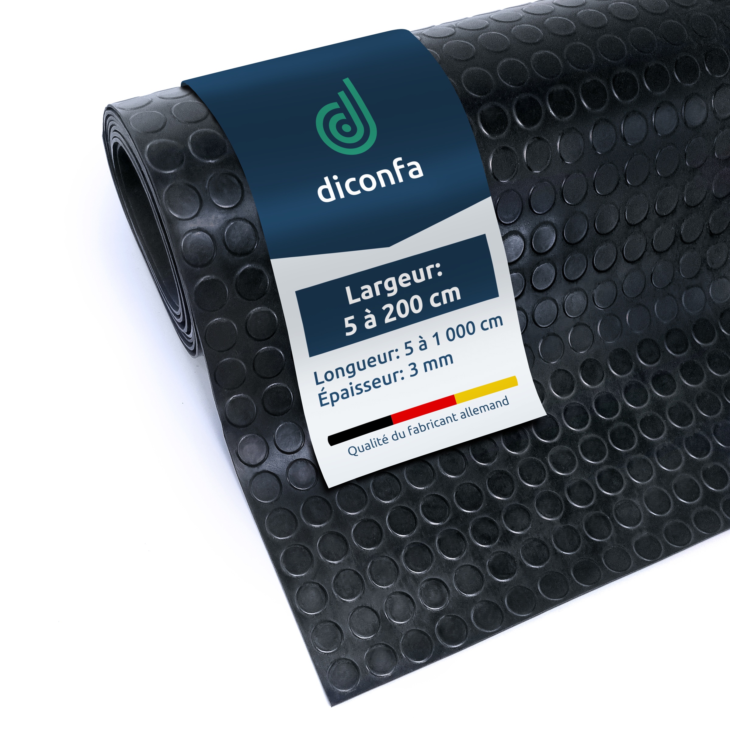 Tapis à picots diconfa Tapis en caoutchouc 3 mm d'épaisseur