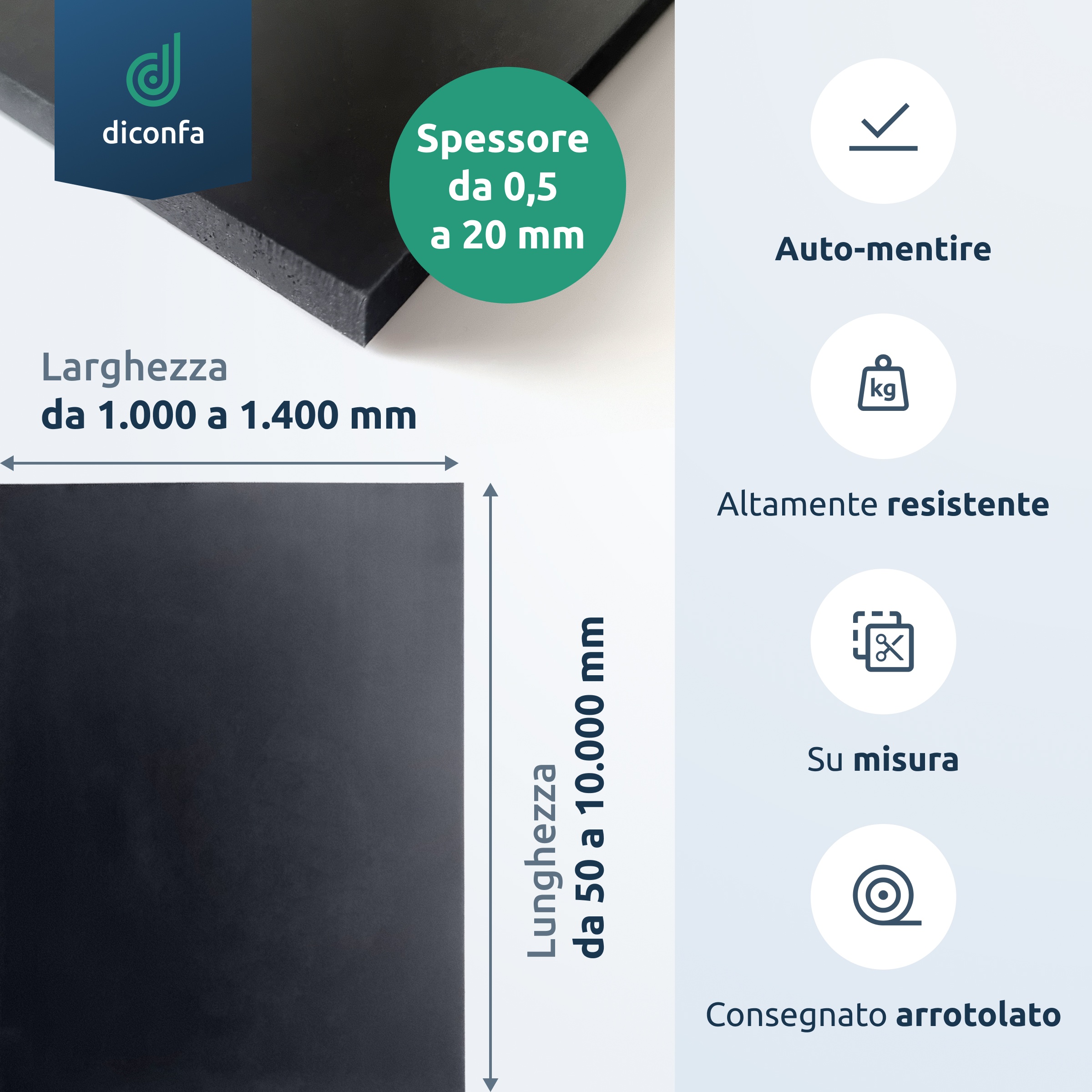 Tappetino in gomma EPDM su misura