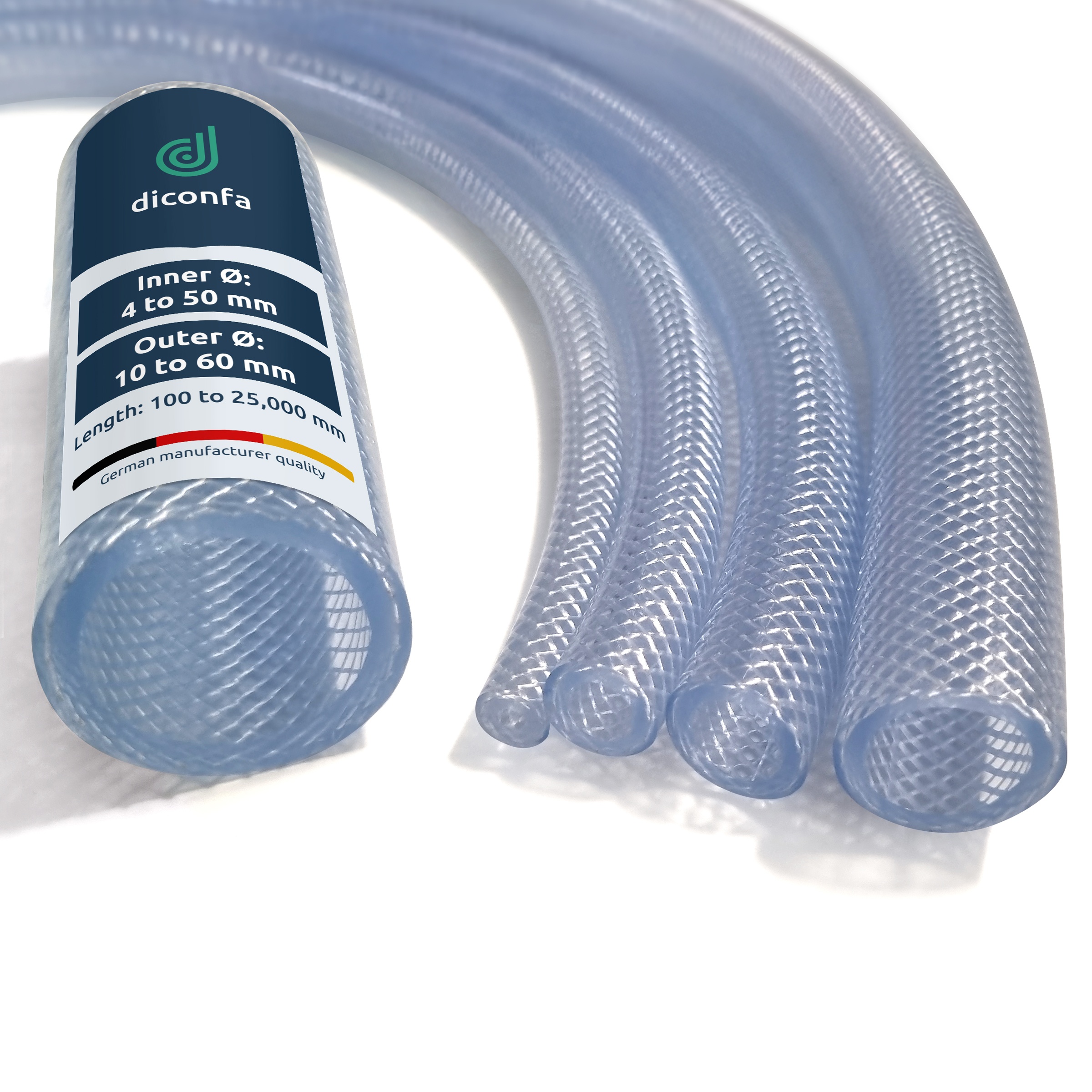 PVC reinforced hose made to measure