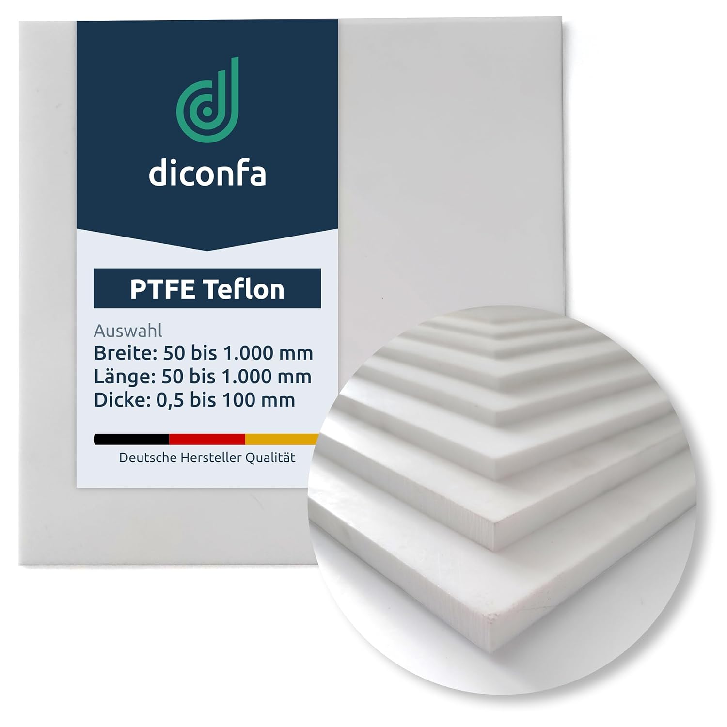 diconfa PTFE Teflon Platte nach Maß