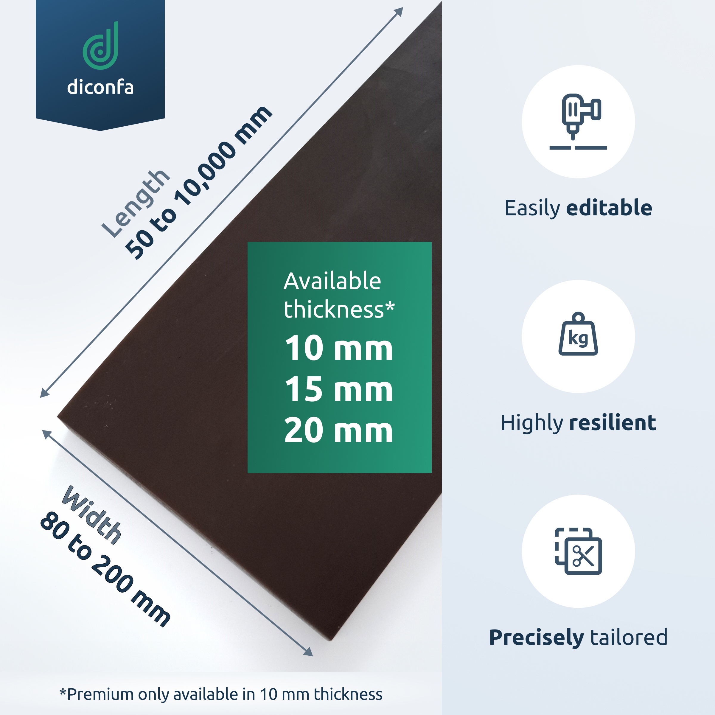 diconfa Scraper Blade Profiline - made to measure