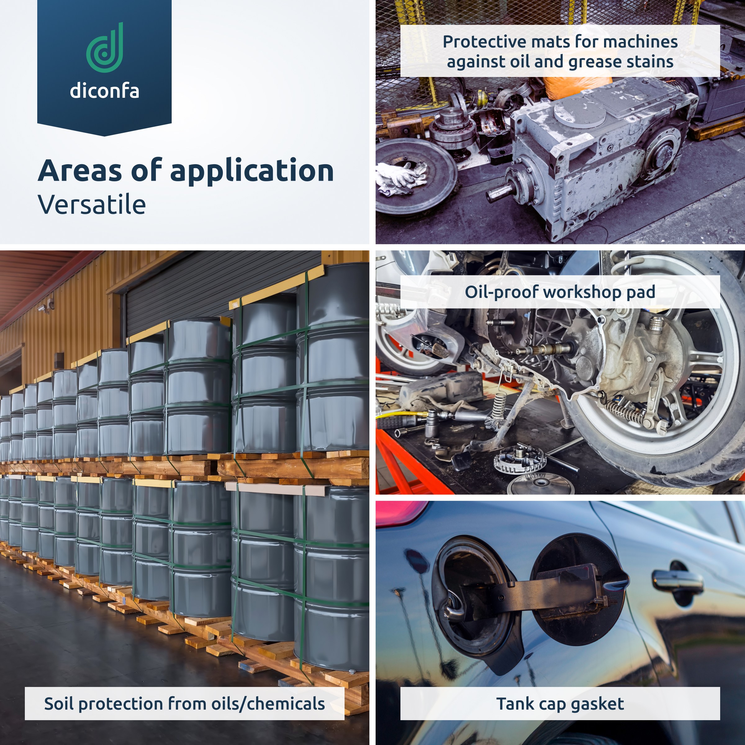 Tappetino in gomma NBR/SBR resistente all'olio - su misura