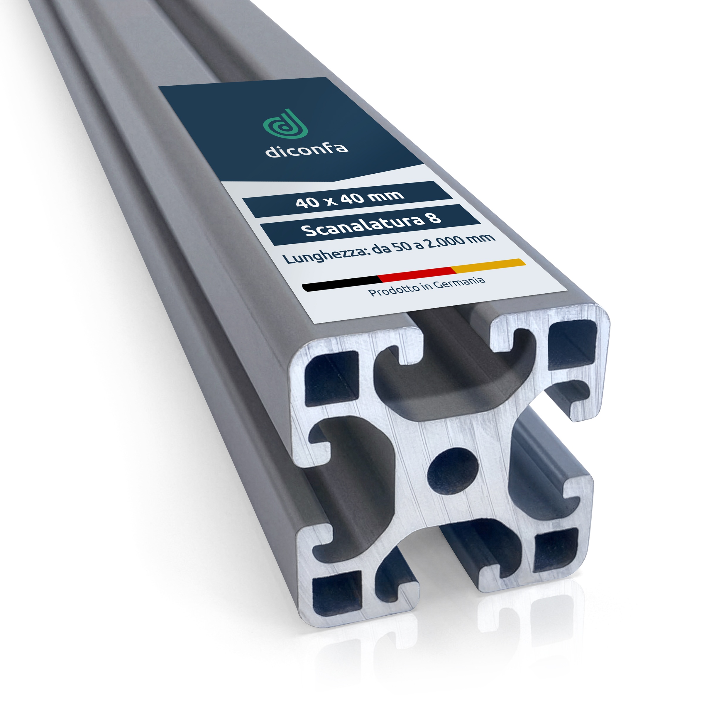 Profilo in alluminio su misura in diverse dimensioni