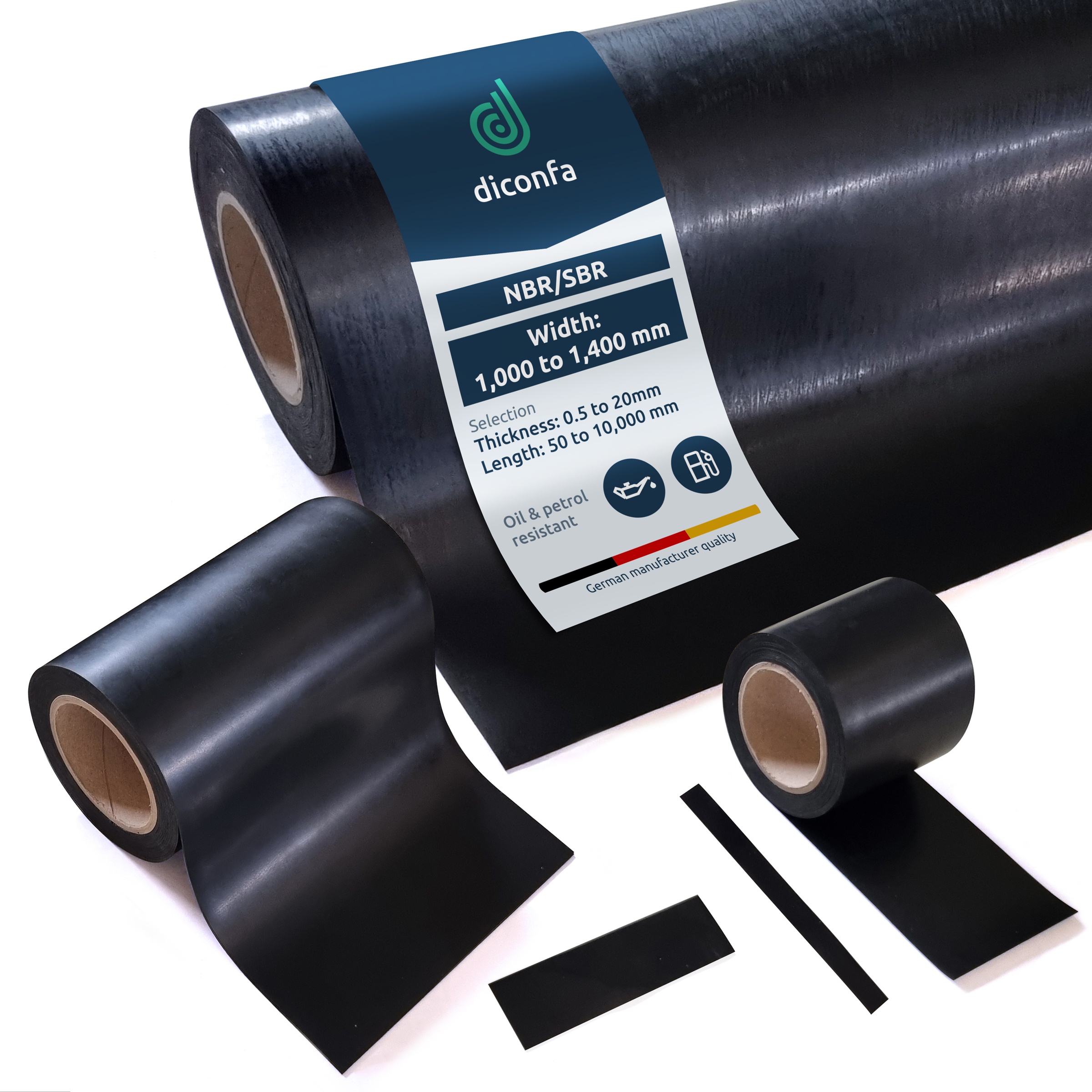 Tappetino in gomma NBR/SBR resistente all'olio - su misura