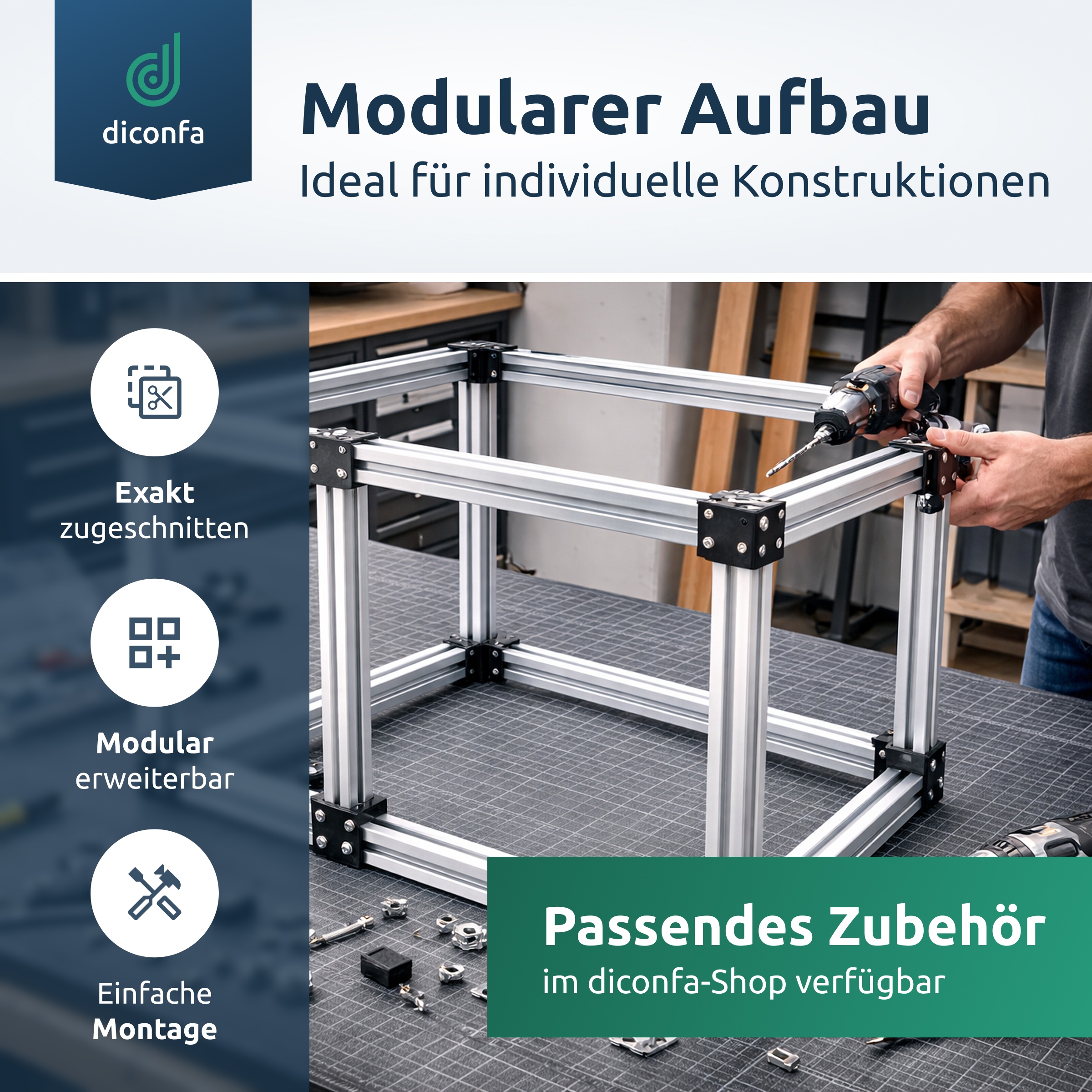 Aluprofil verschiedene Größen nach Maß