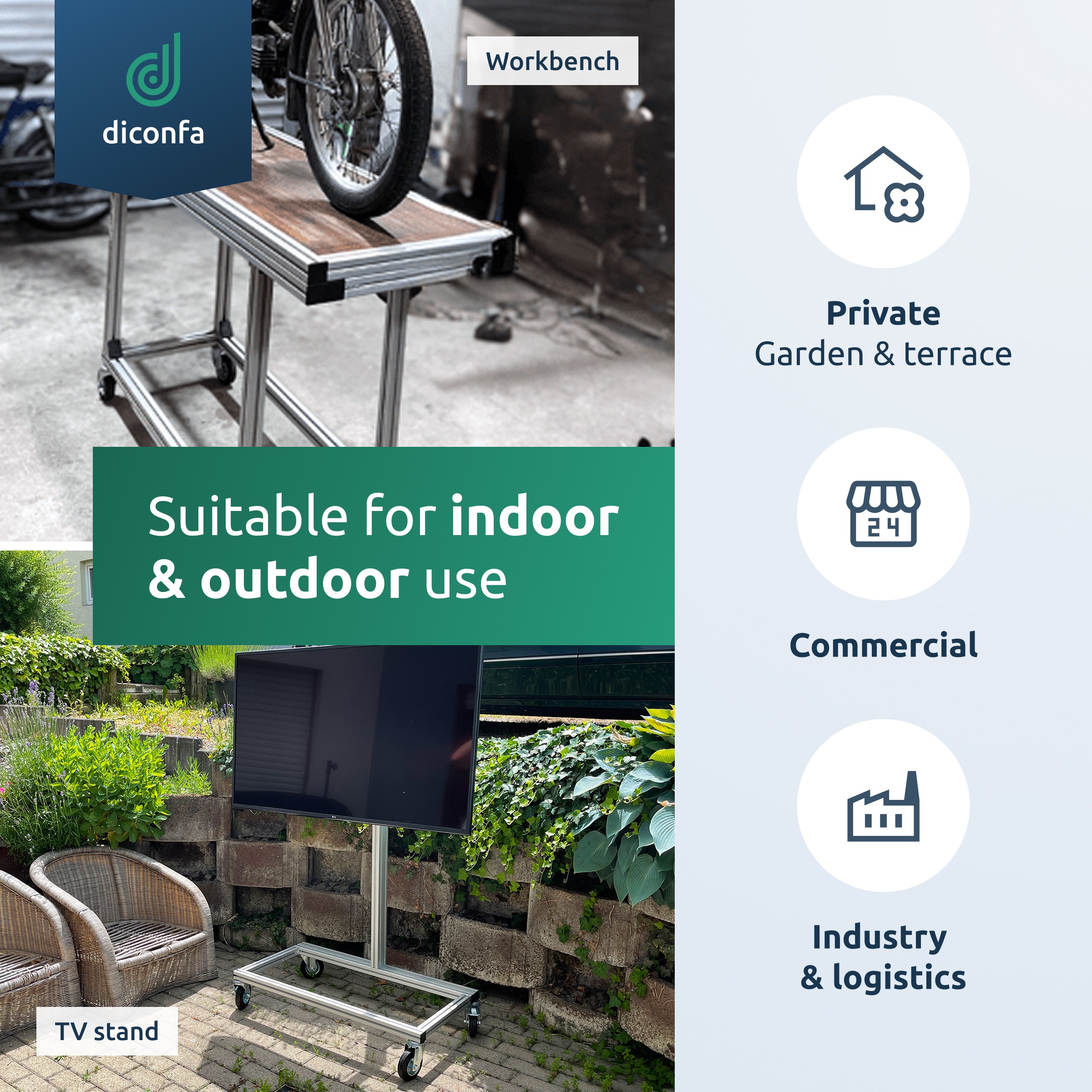 Aluminum profile custom cut in various sizes