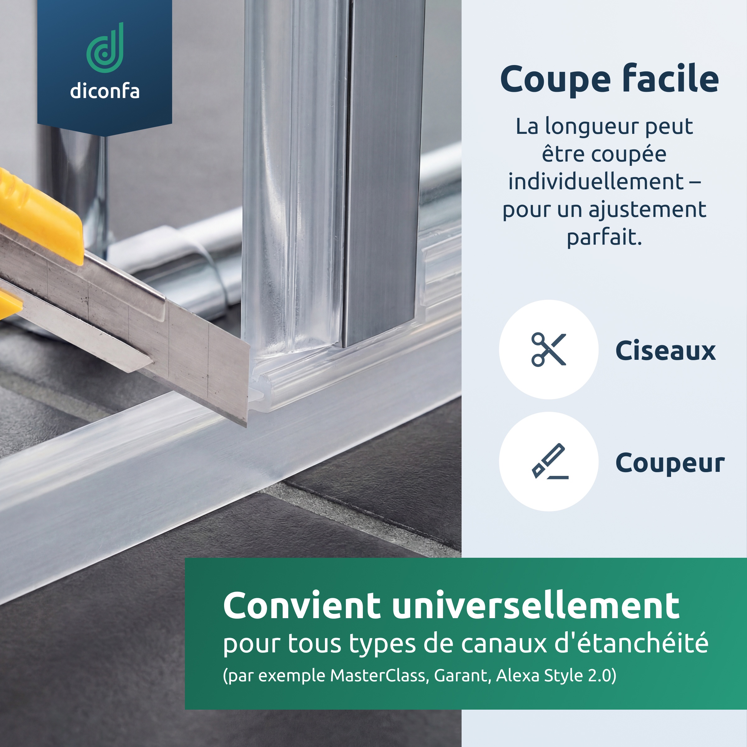 Joint d’insertion en PVC 6 mm de largeur