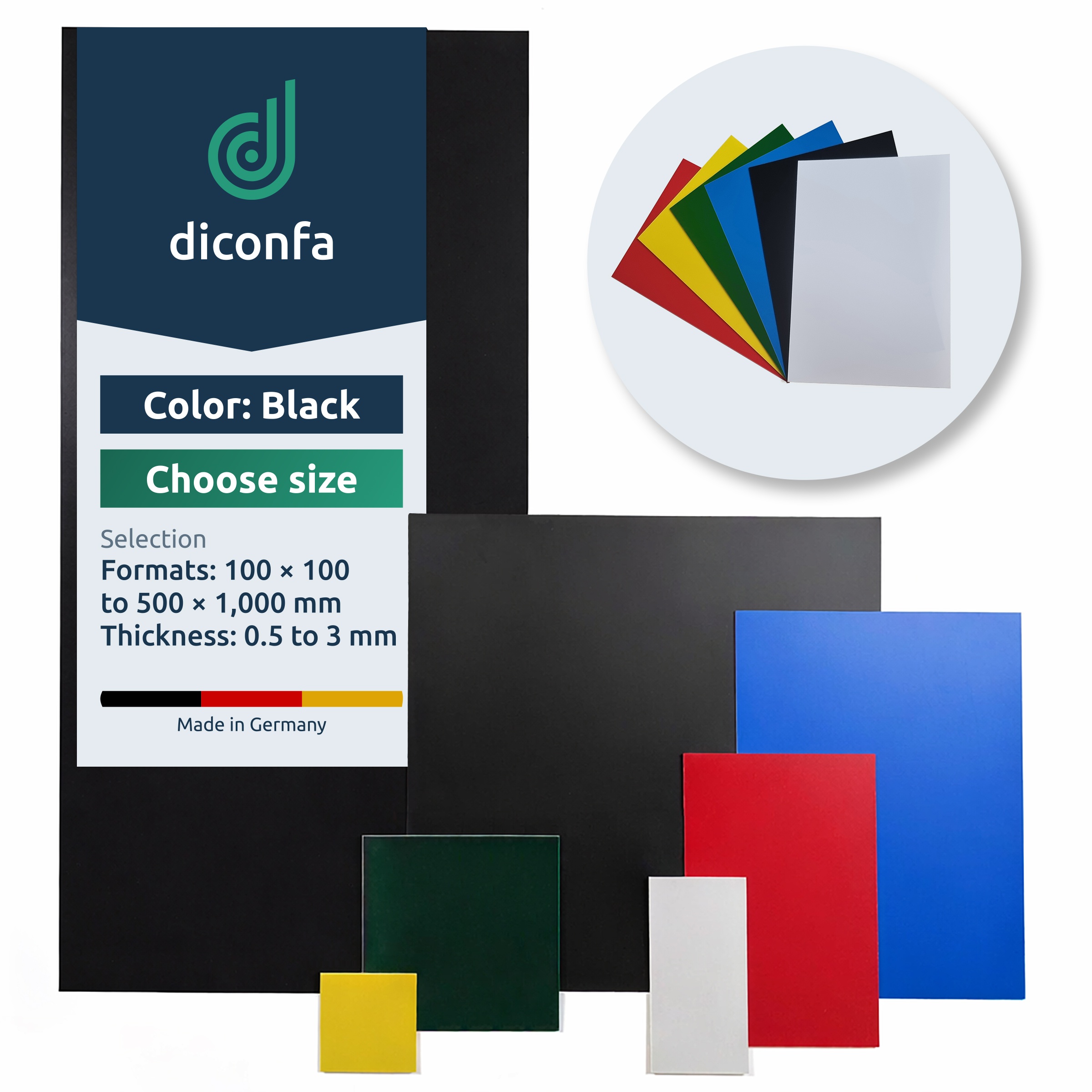 plastic sheet polystyrene black