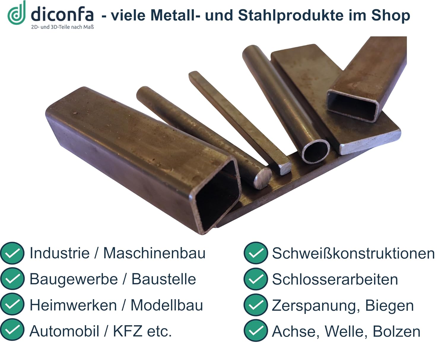 diconfa Rundstahl Rundeisen S235-JR ST-37 nach Maß diconfa Rundstahl Rundeisen S235-JR ST-37 nach Maß