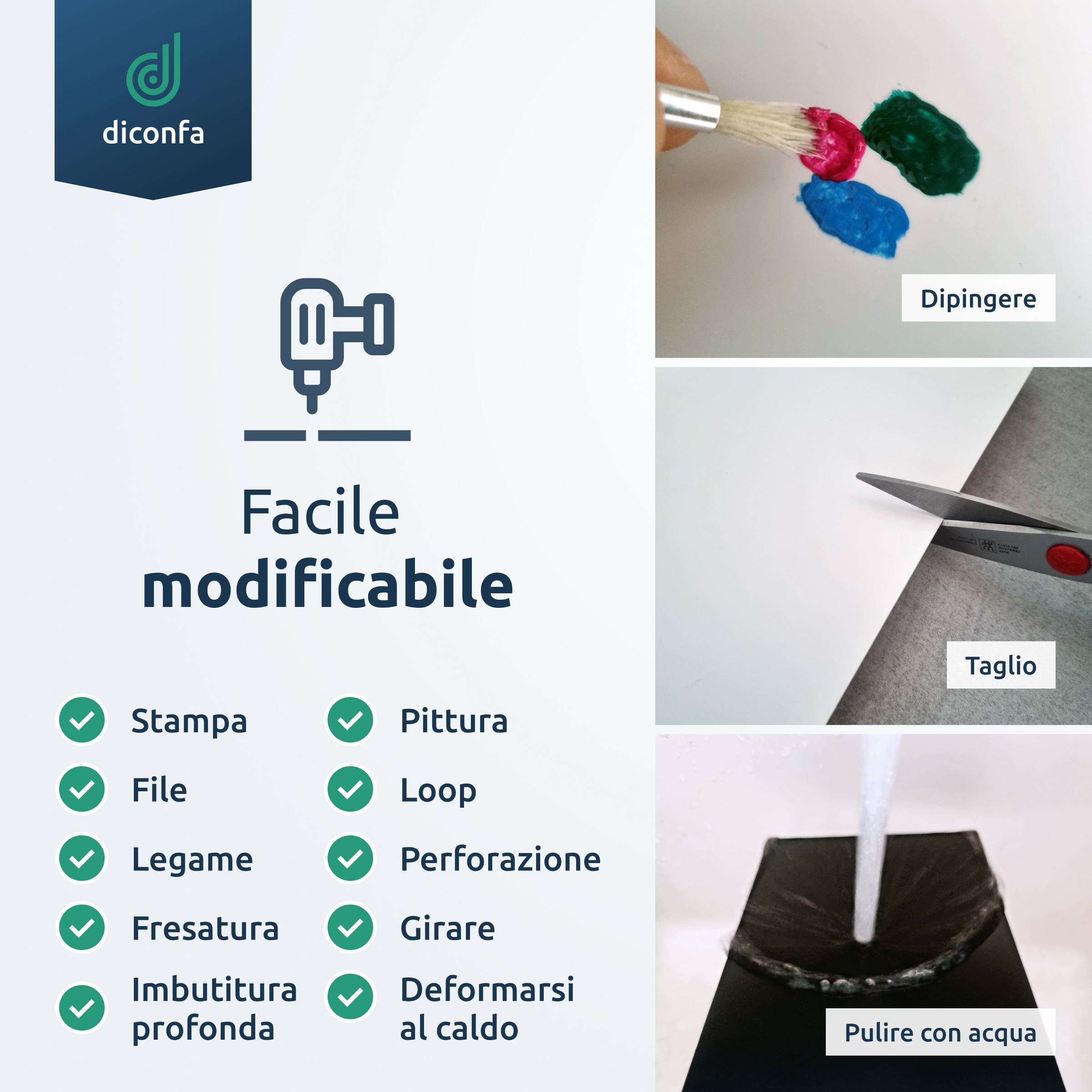 Lastra in plastica Polistirolo Nero