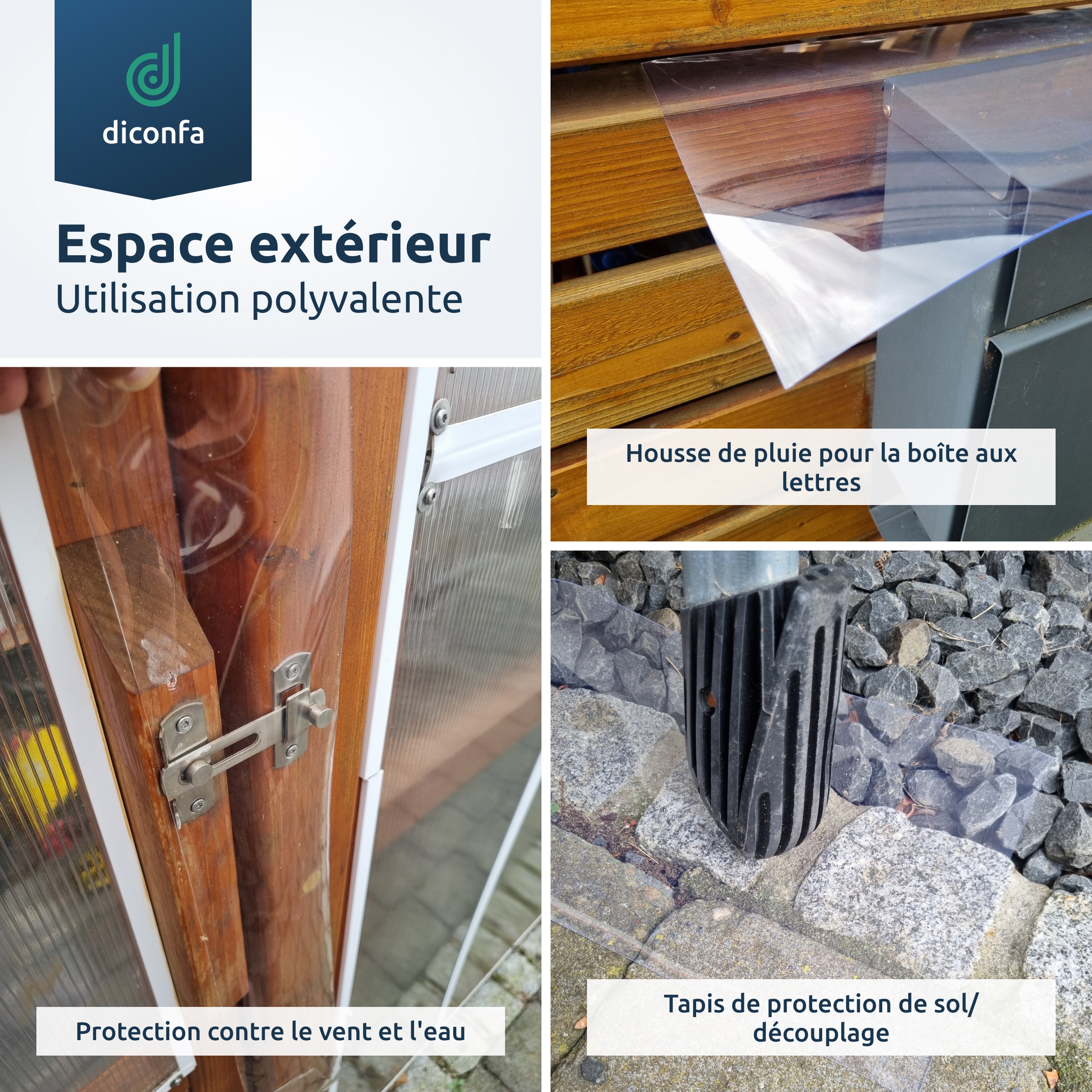 Bandes PVC diconfa transparentes sur mesure