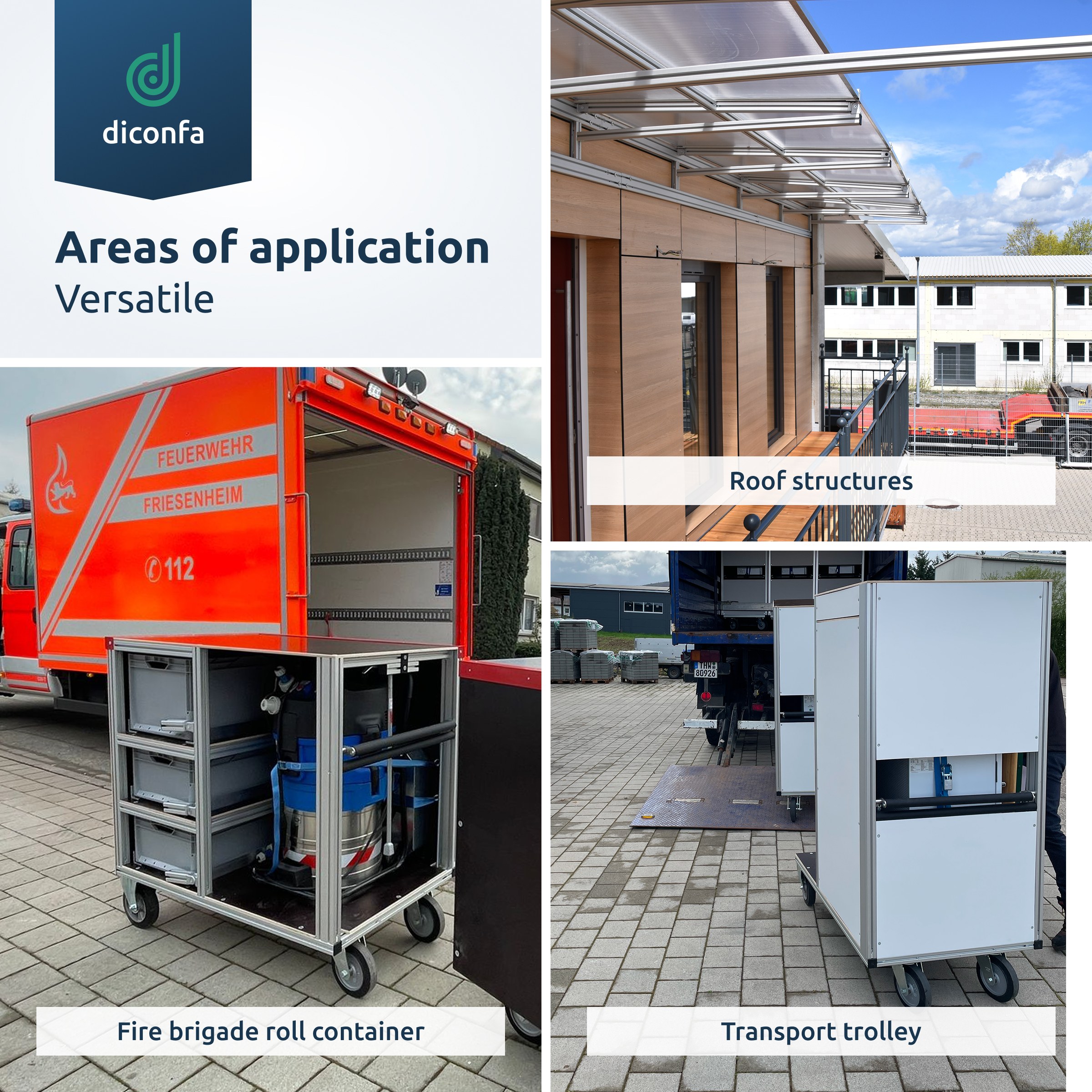 Aluminum profile custom cut in various sizes