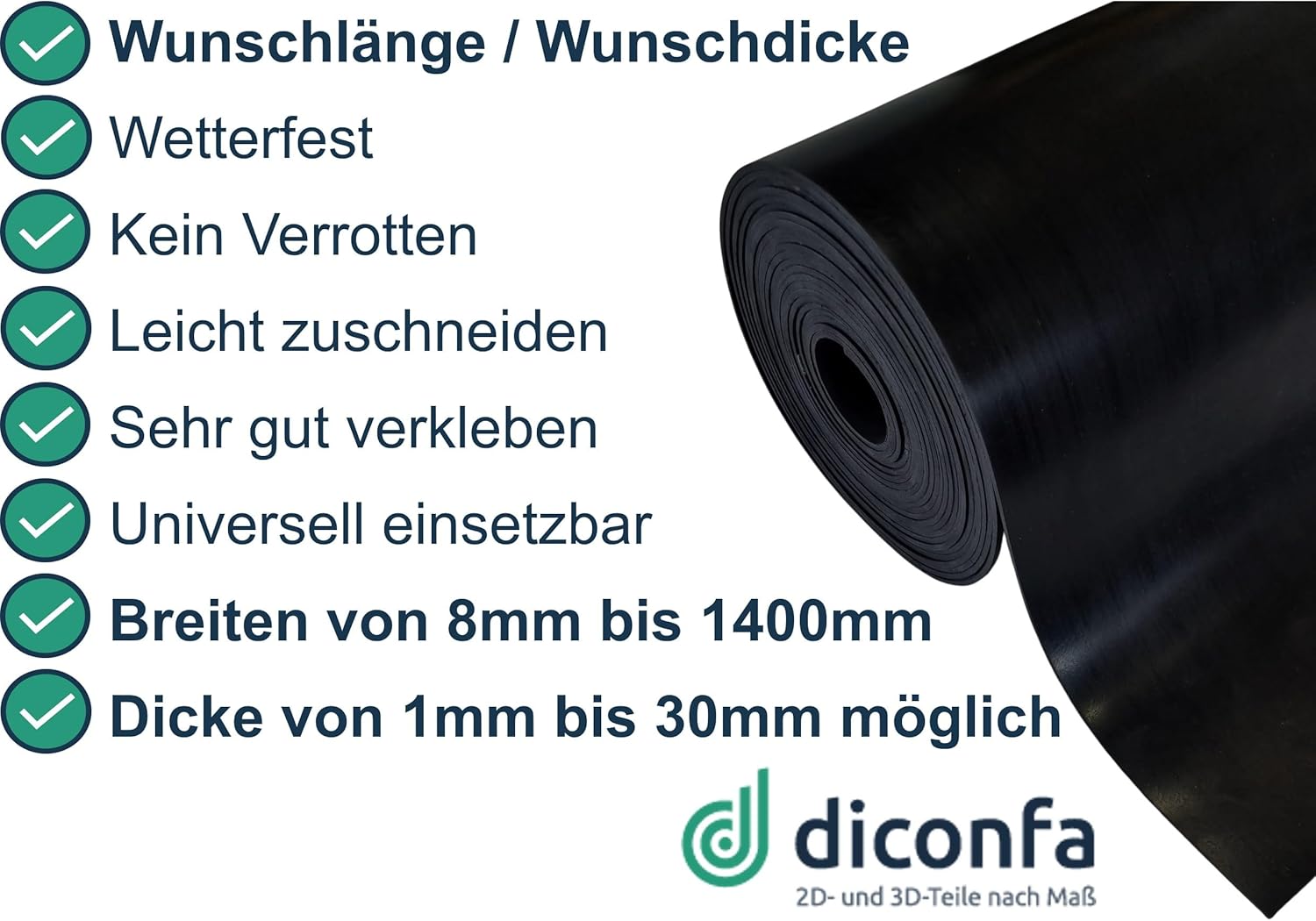 diconfa Gummimatte FKM nach Maß