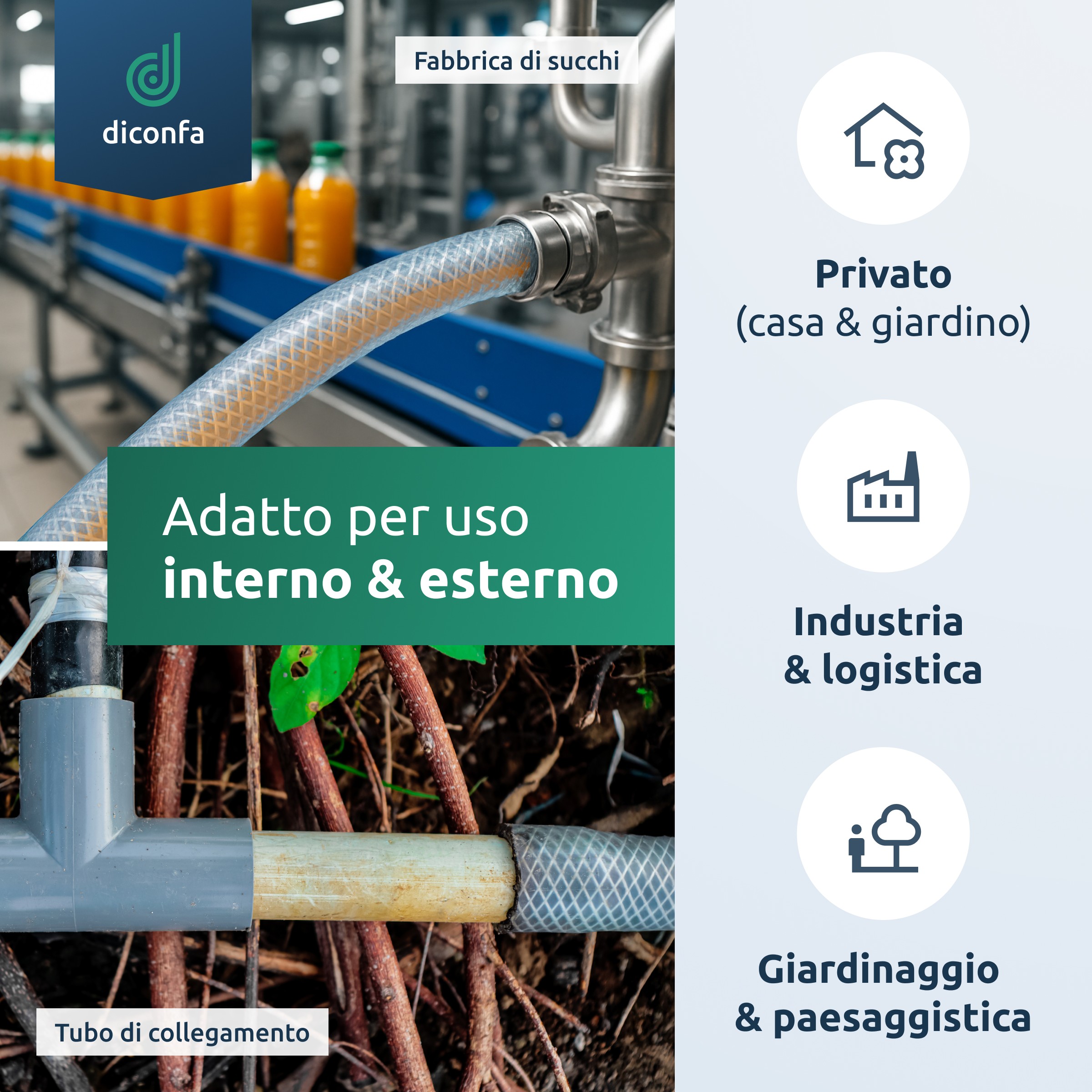 Tubo in PVC rinforzato su misura