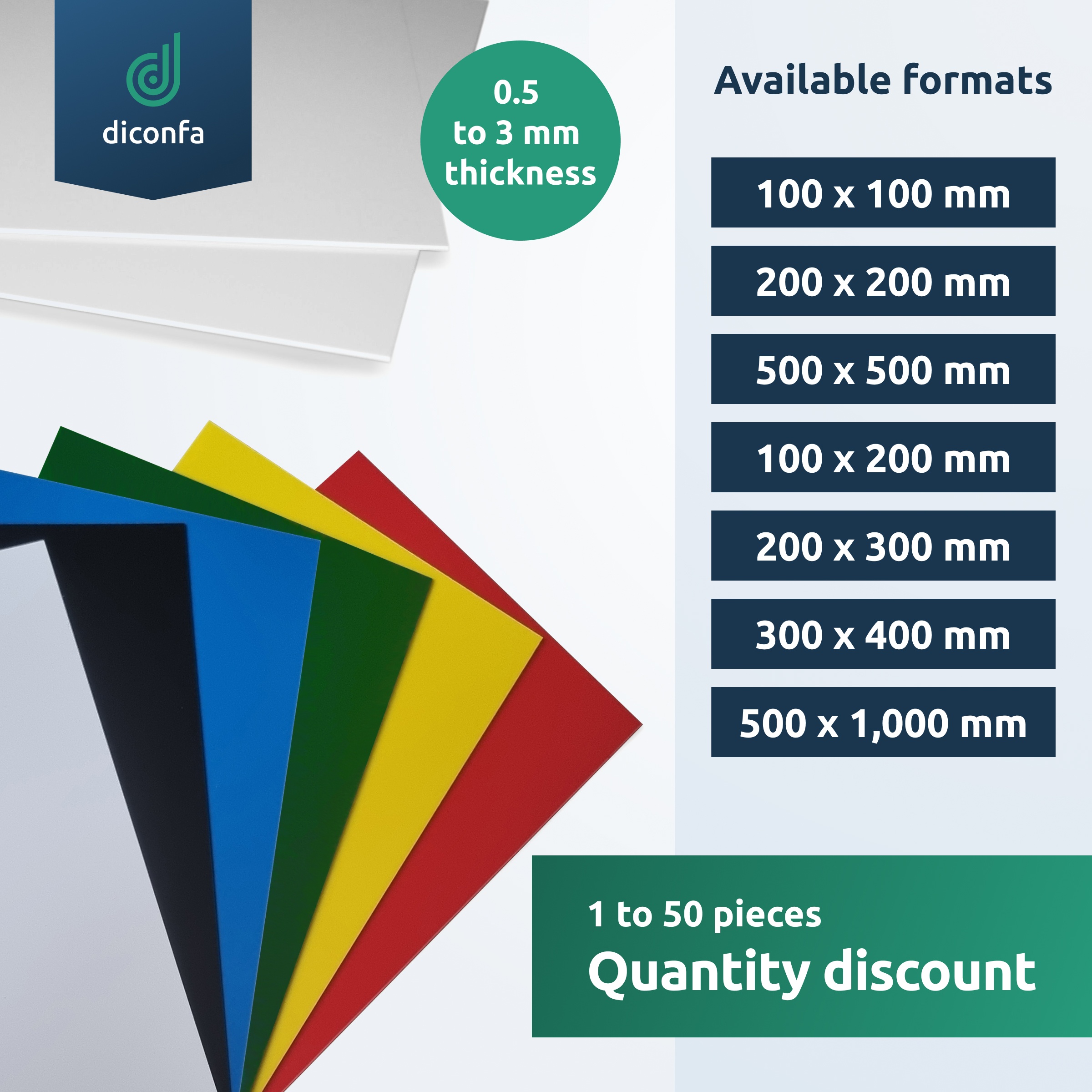 diconfa plastic sheet polystyrene black