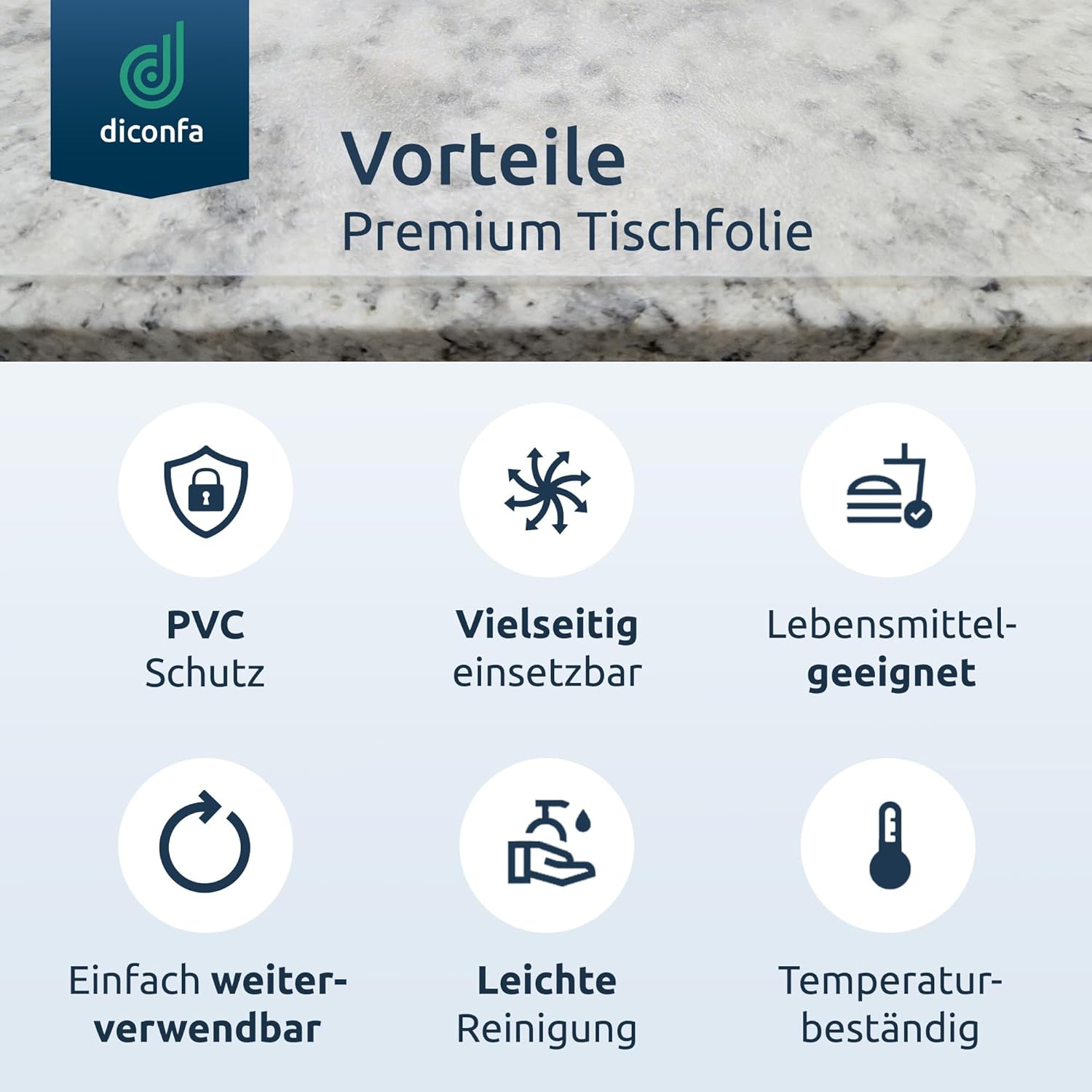 Protezione da tavolo satinata con bordo smussato a 45° su misura