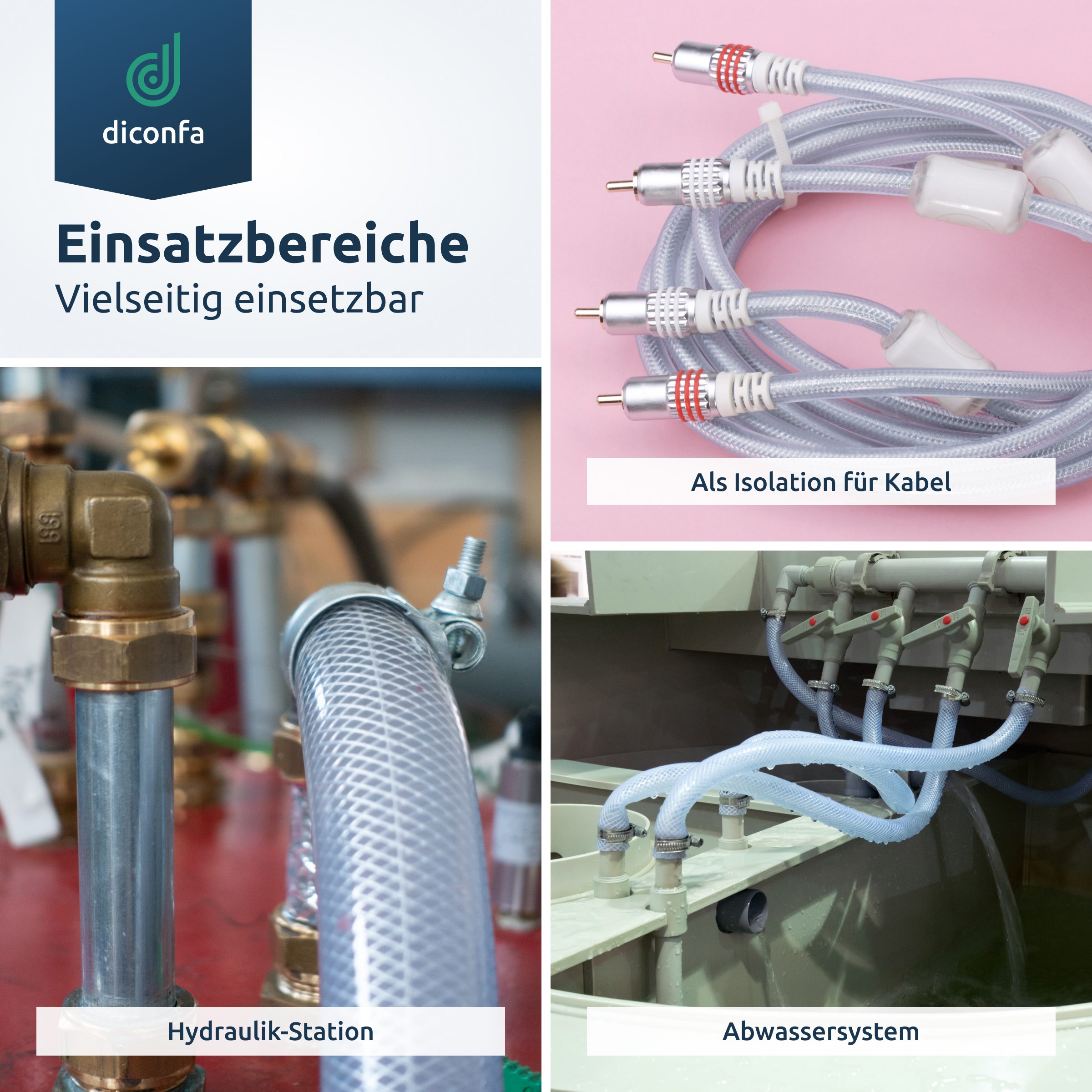 diconfa Gewebeschlauch vielseitig einsetzbar