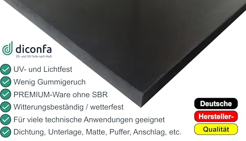 diconfa RUNDE Gummimatte PROFILINE - EPDM - nach Maß